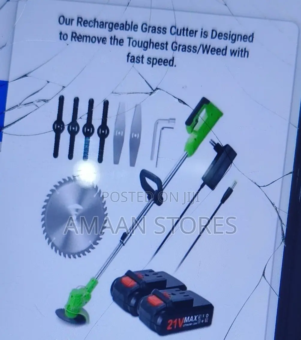 Rechargeable Grass Cutter Mower With 2 Batteries