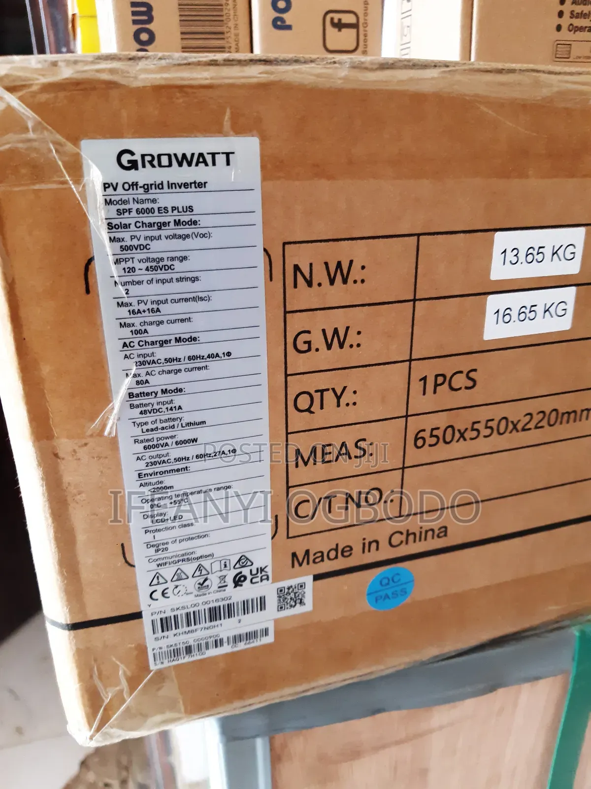 Growatt Solar Inverter 6kva 48v