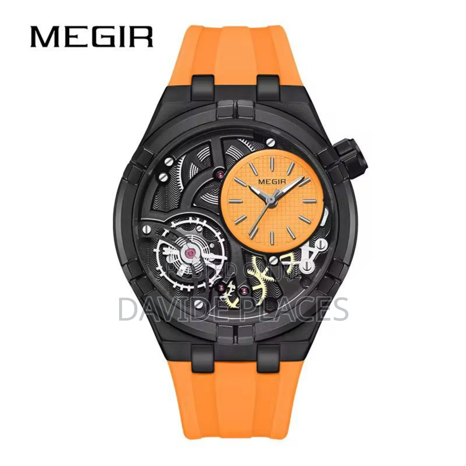 Higer Quality Megir Water-Resistant Rubber Wristwatch