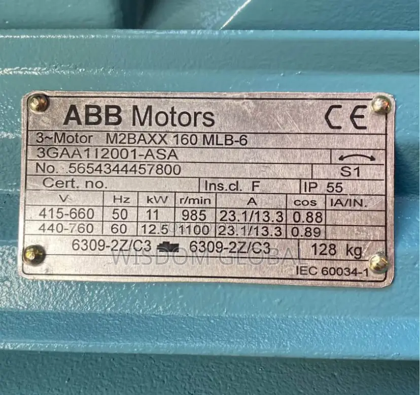 11kw 15hp 985rpm Abb Electric Motor