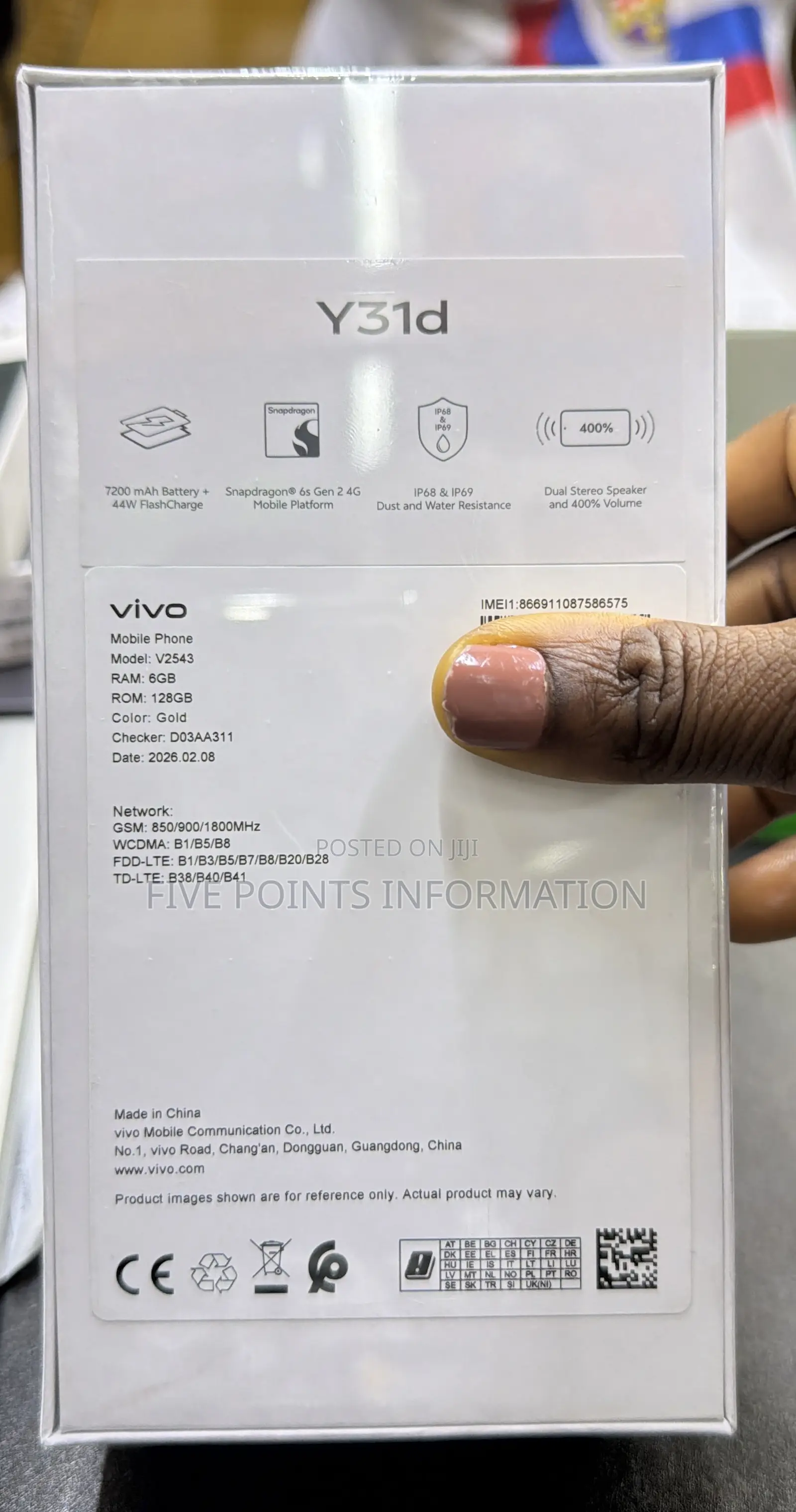 New Vivo Y31 128 GB Gold