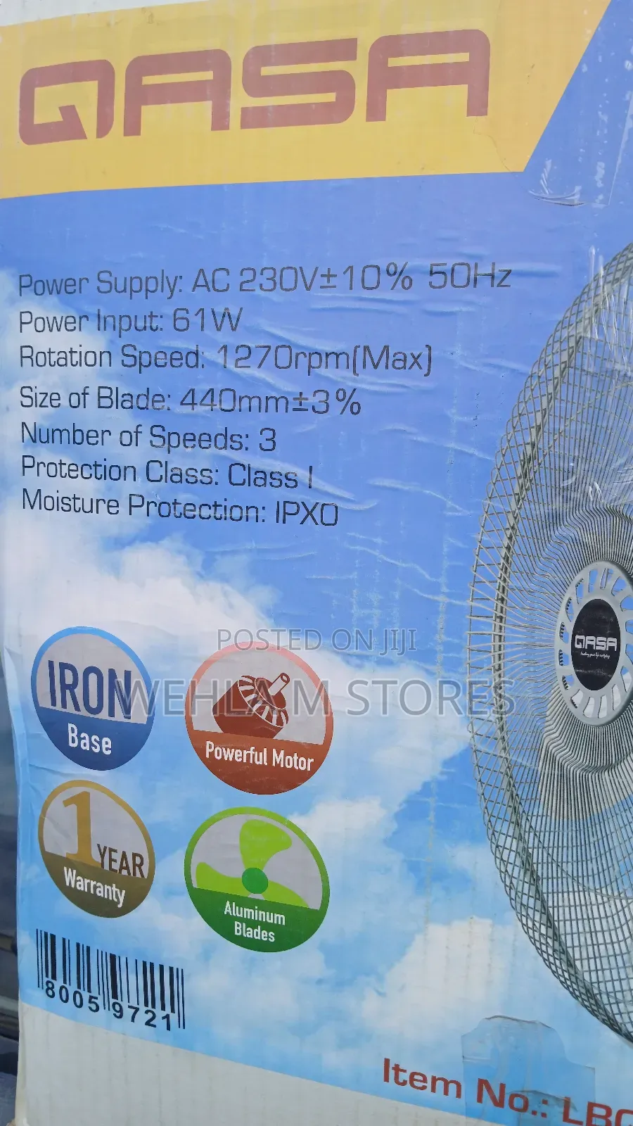Qasa 18" Wall Fan - QWF-1801ac