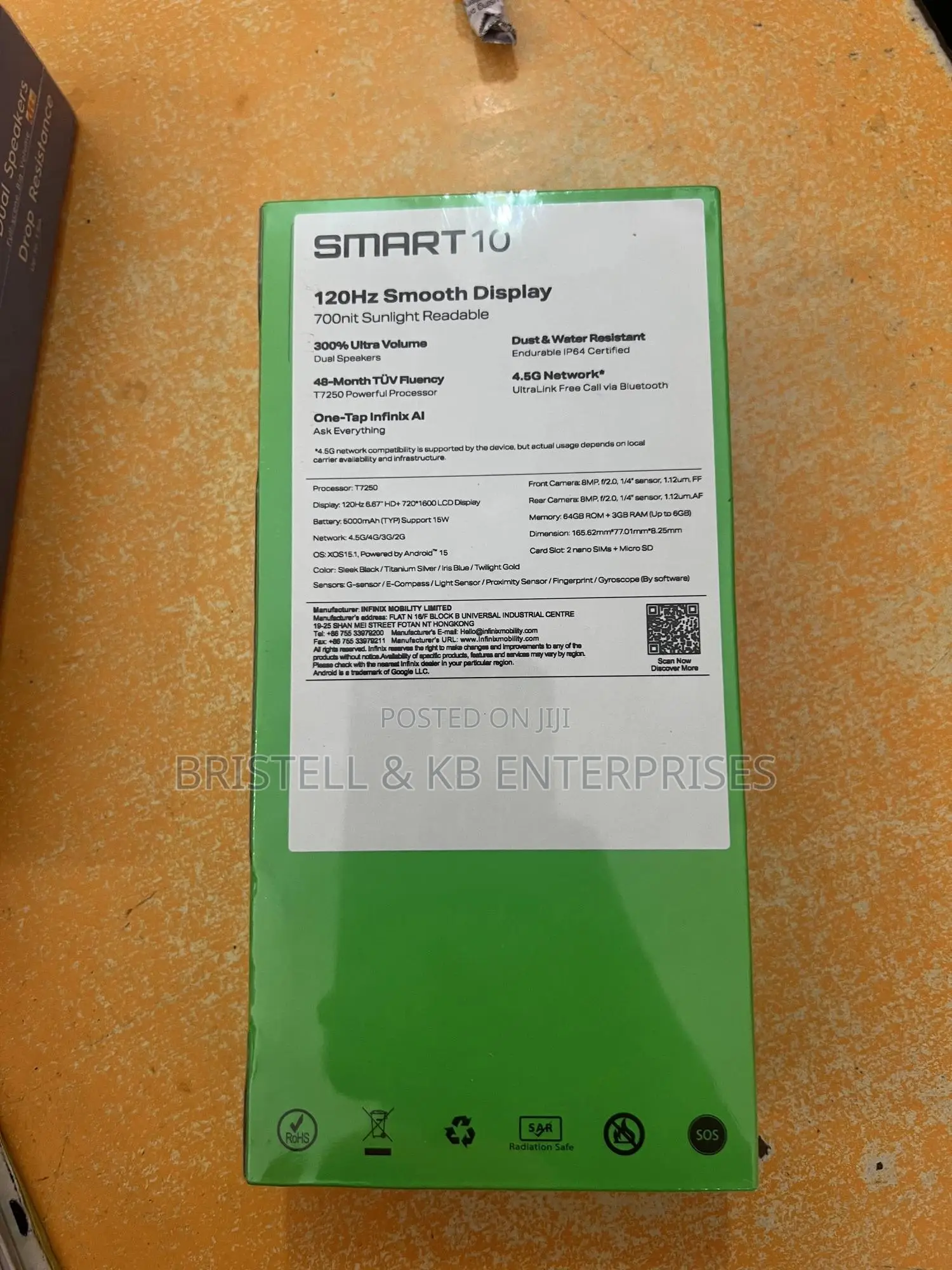 New Infinix Smart 10 64 GB Black