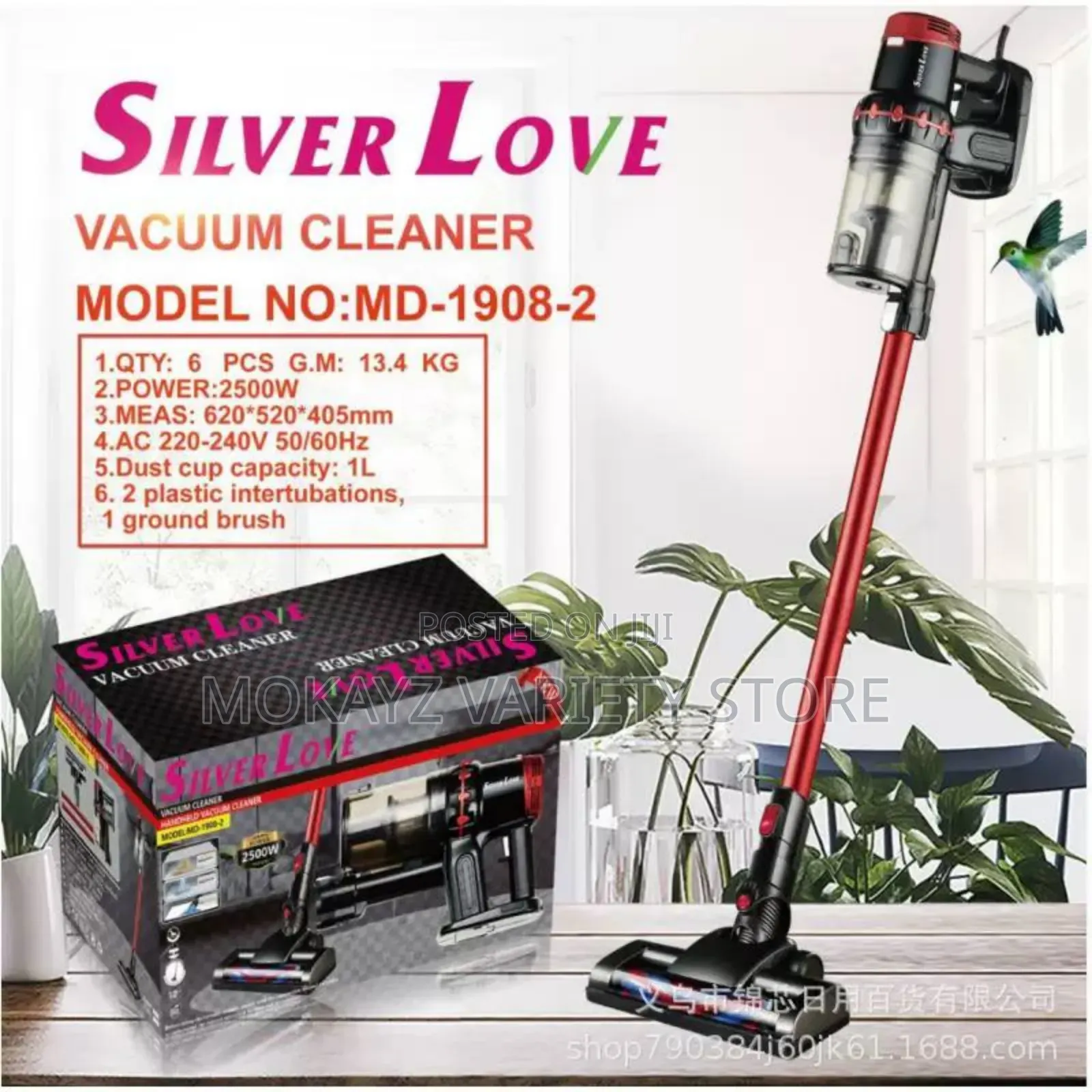 Silver Love 2500w Handheld Electric Vacuum Cleaner