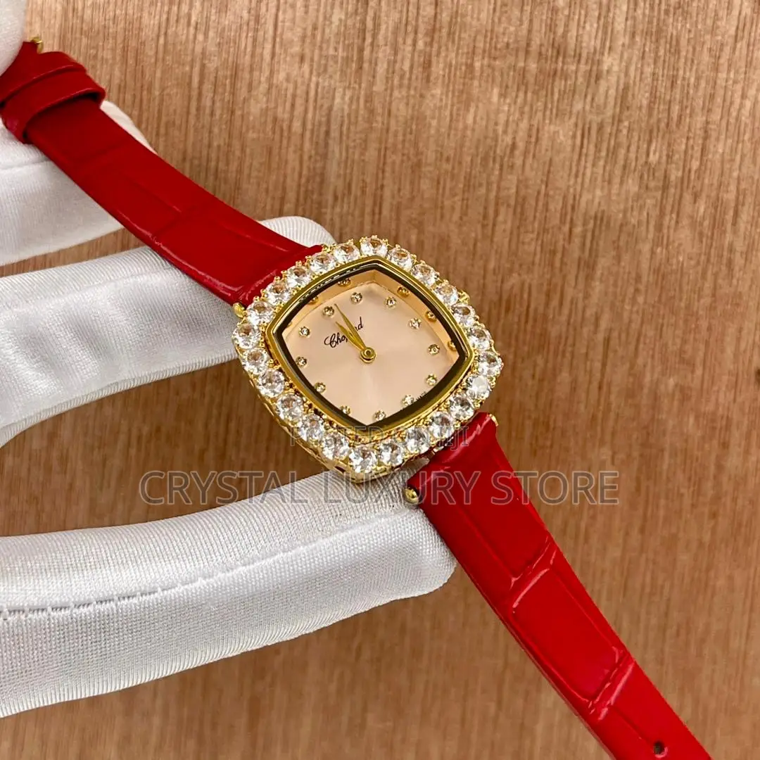 Chopard Quality Luxury Ladies Genuine Leather Wristwatch