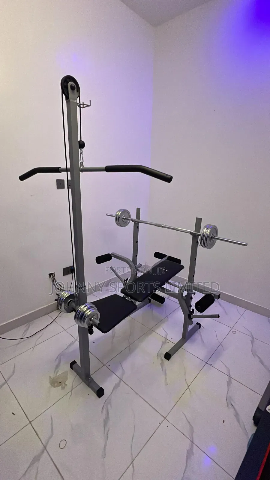 American Fitness Weight Bench With 50kg Weight and Pull Up Bar