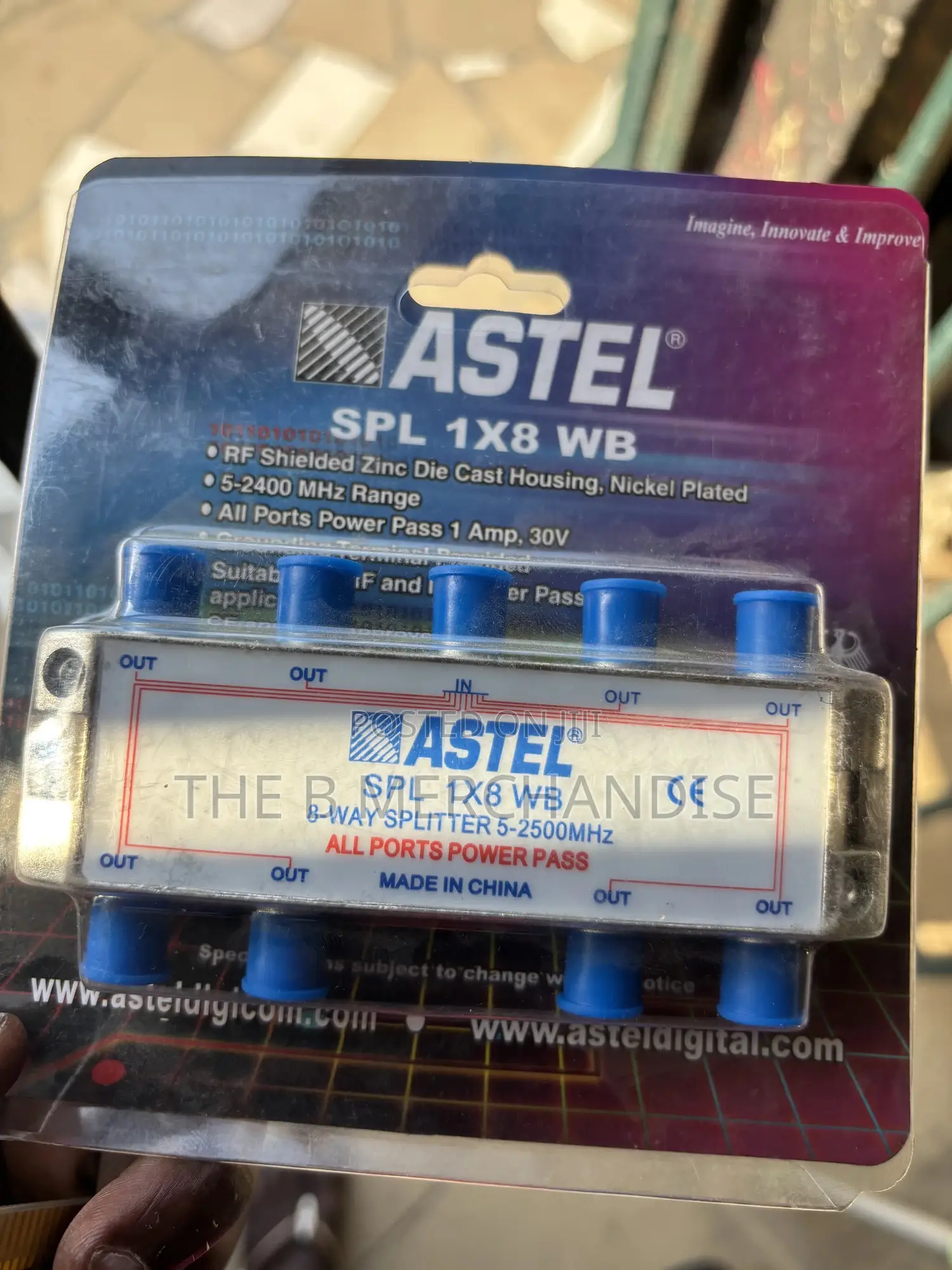 8-Way Coaxial Cable Splitter