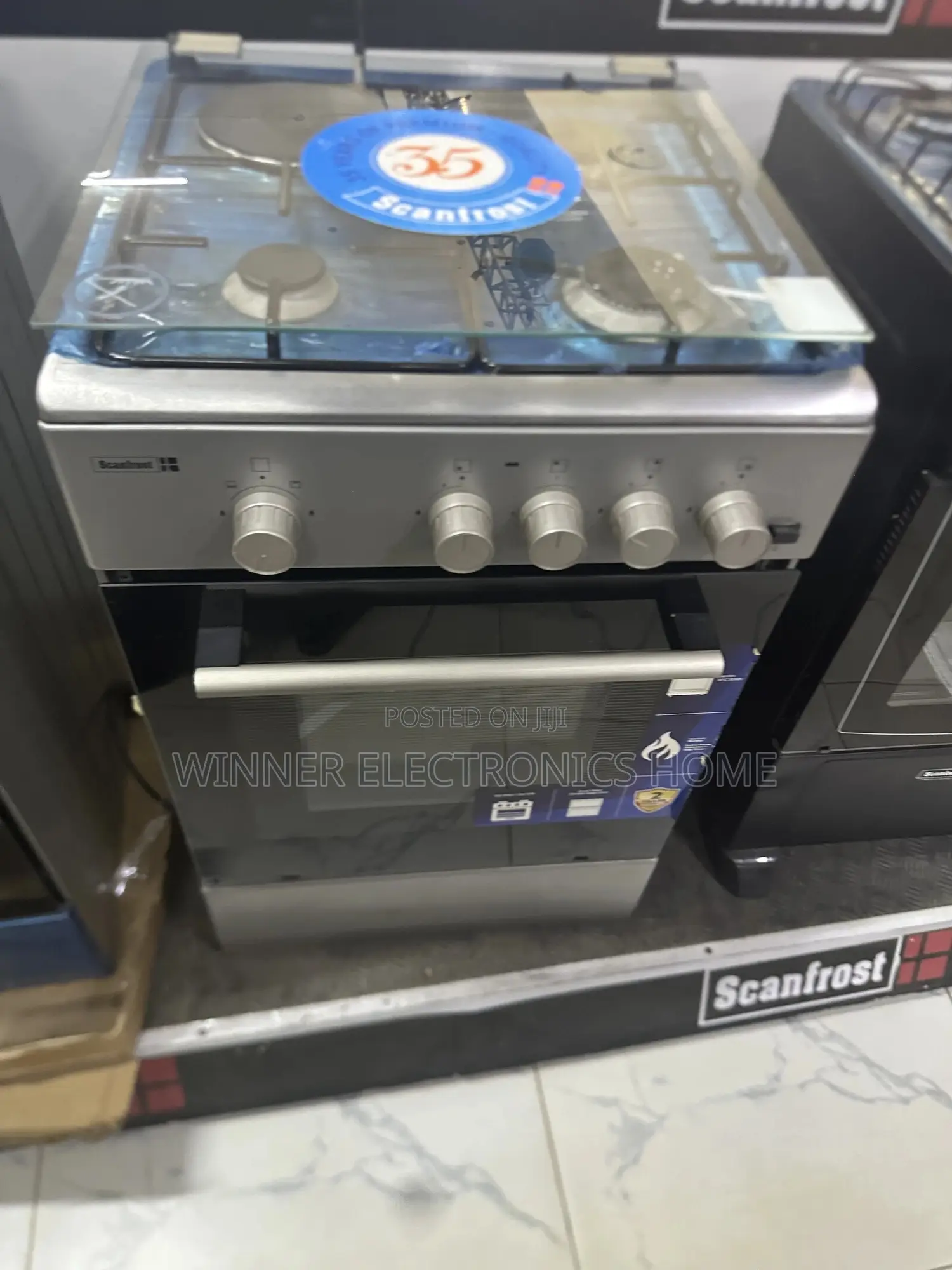 Scanfrost Gas Cooker 3gas Plus 1electric Hot Plate 50 by 50