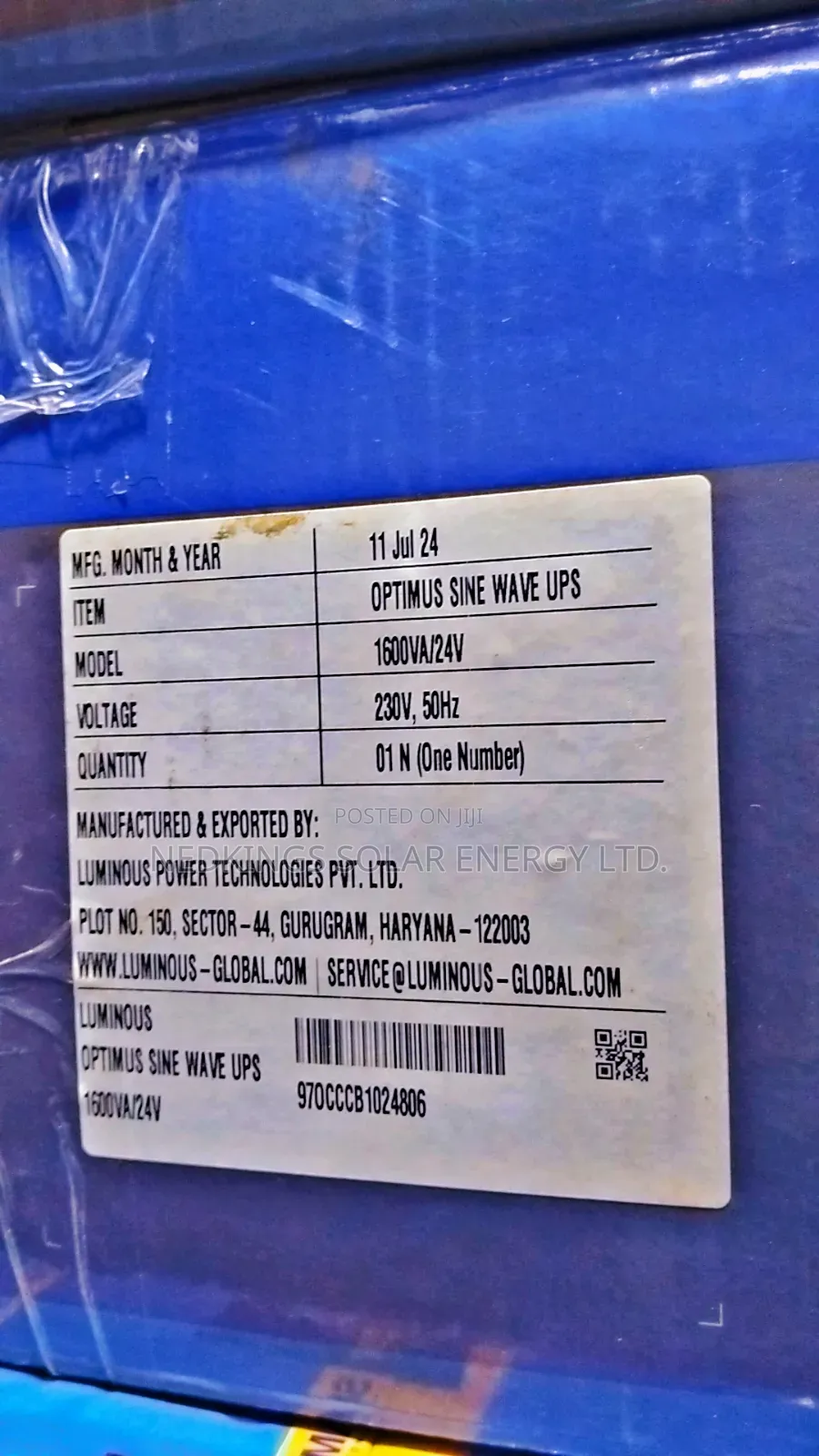 1.6kva 24v Luminous Optimums