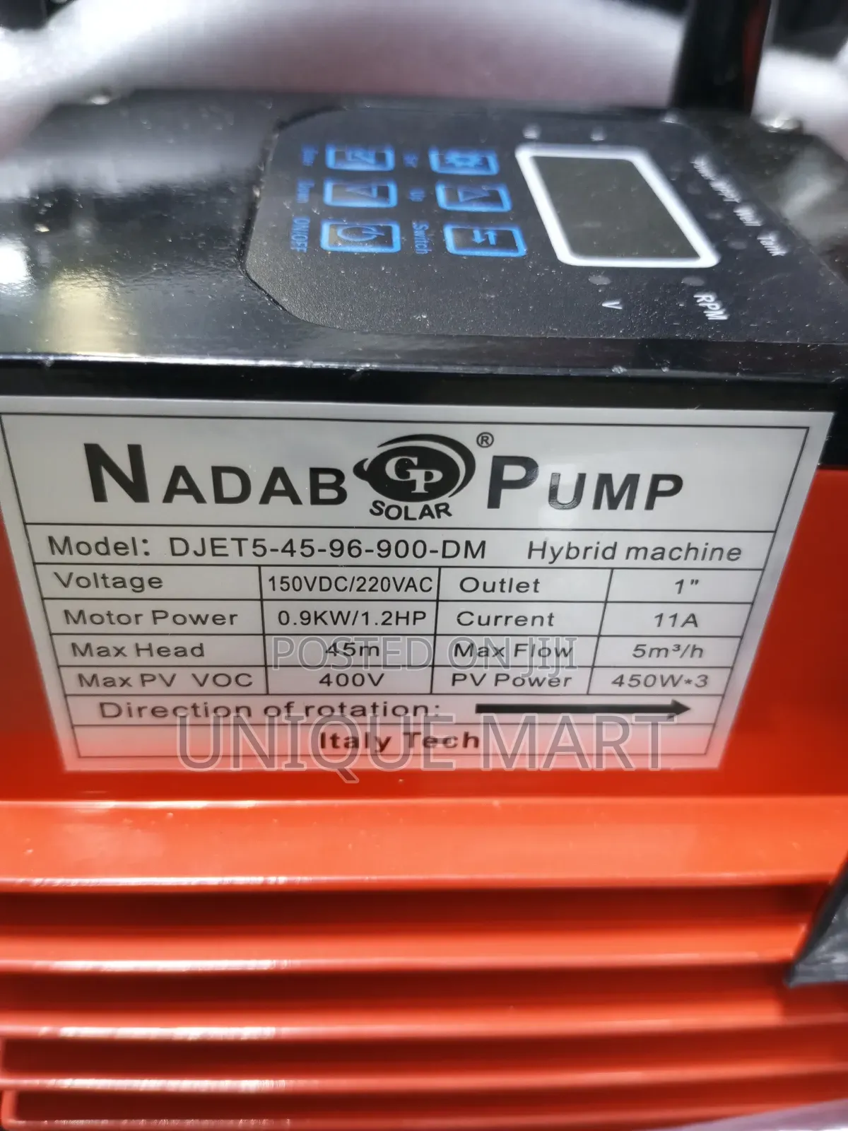 1.2hp Ac/Dc Solar Surface Water Pump. Distance 45m. 100% Copper Coil