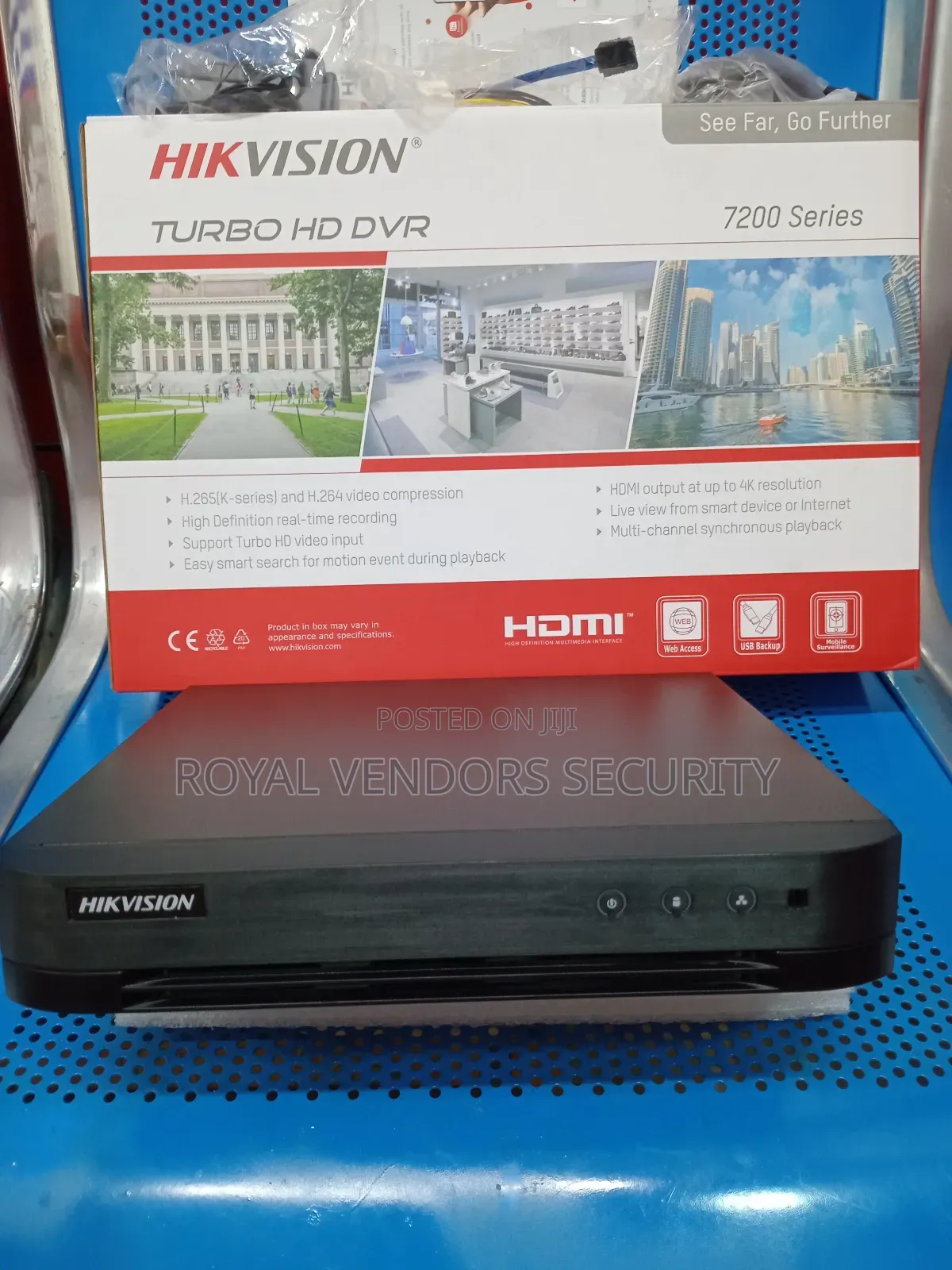 Hikvision Brand, 4 Channels DVR Video/Voice Recorder for CCTV