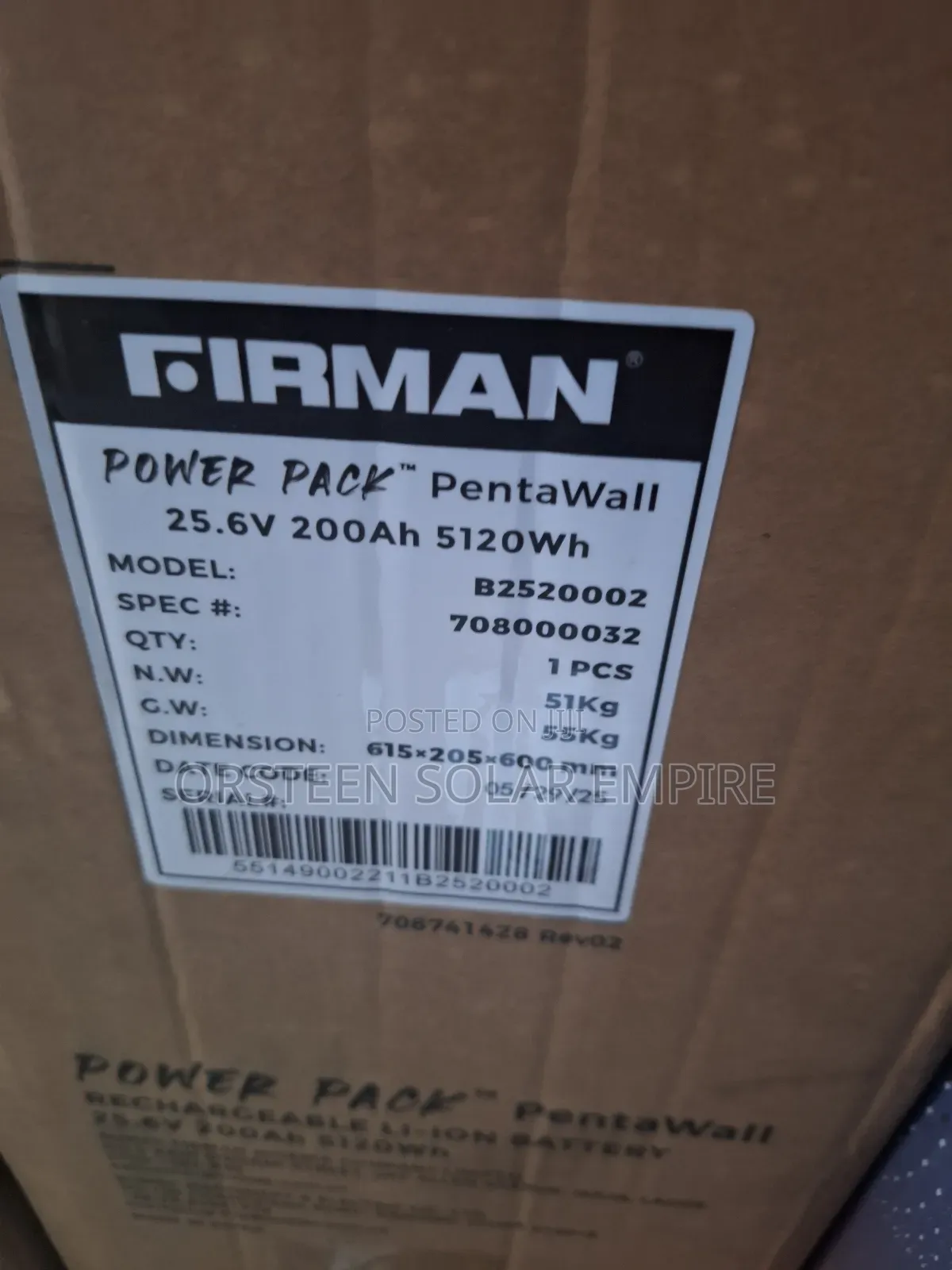 5kwh 24v Firman Lithium Batteries