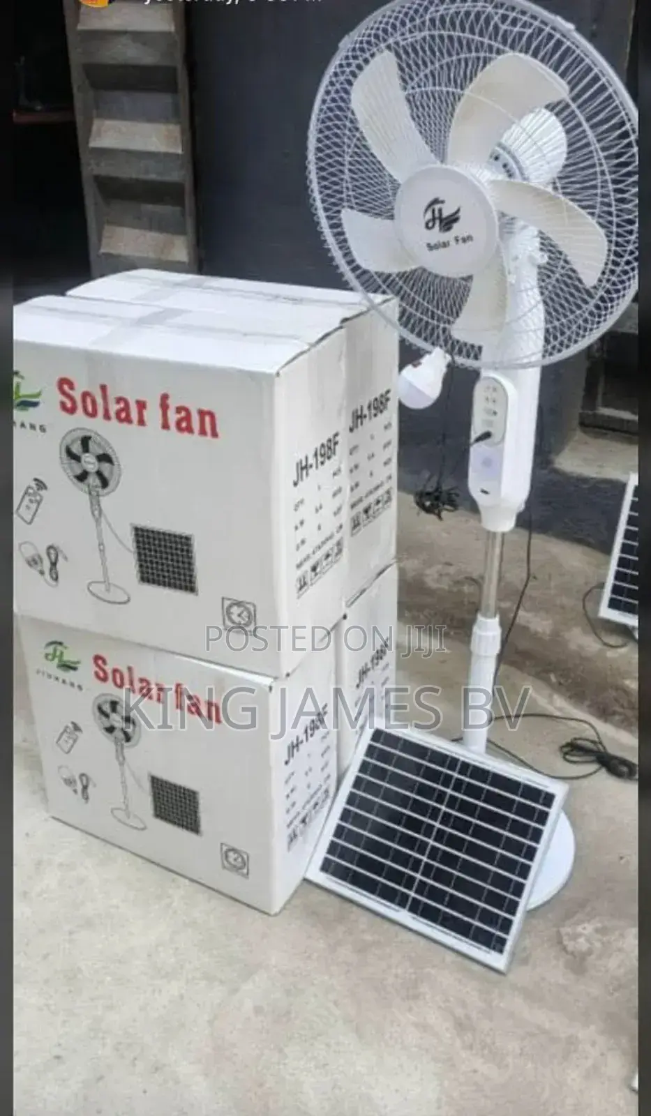 Solar Rechargeable Standing Fan