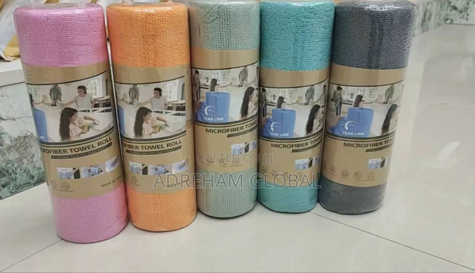 50pcs/Roll Microfiber Tear-Towel Roll, Reusable Rag,Multi-Purpose