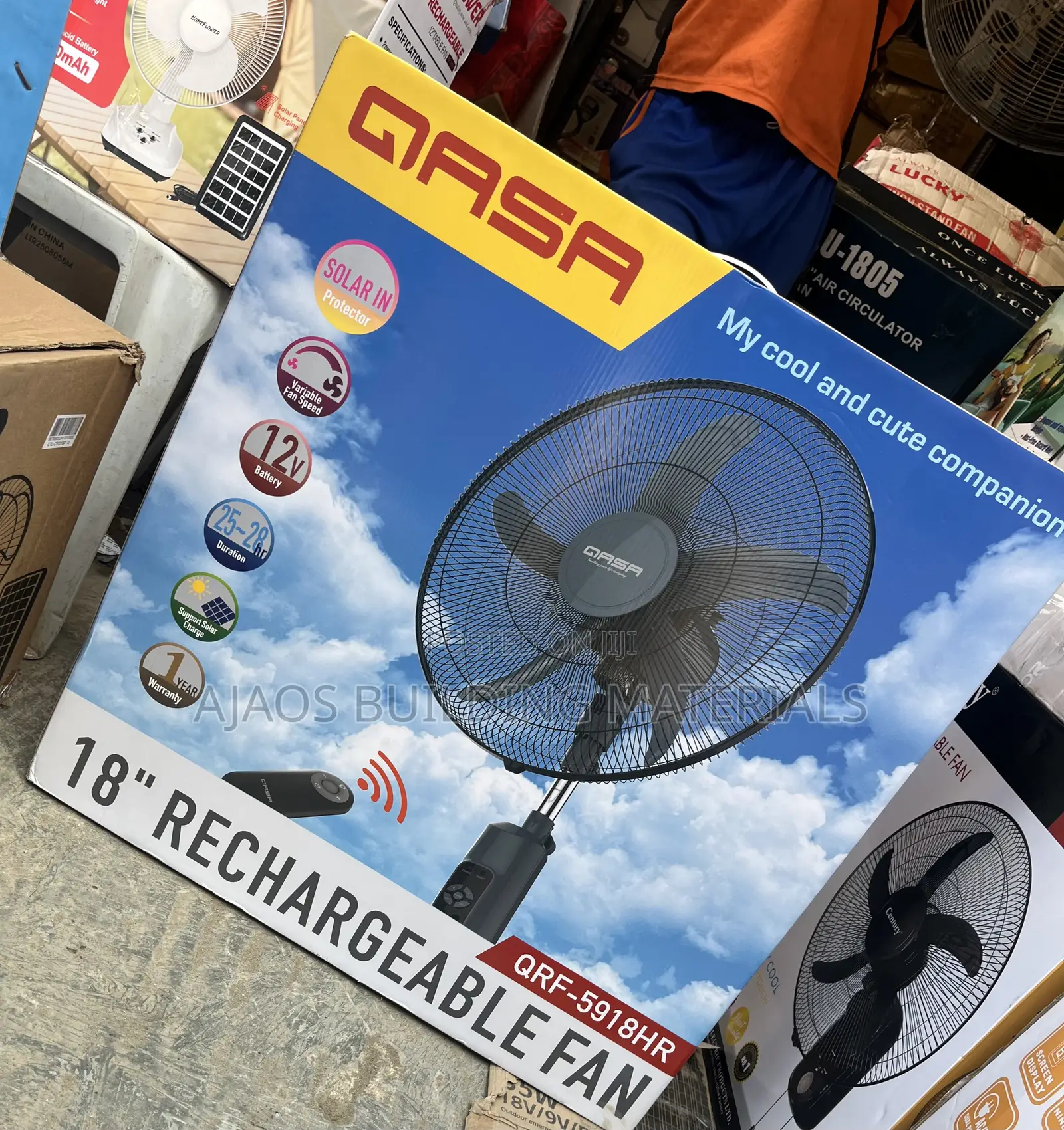 18 Inches Rechargeable Standing Fan