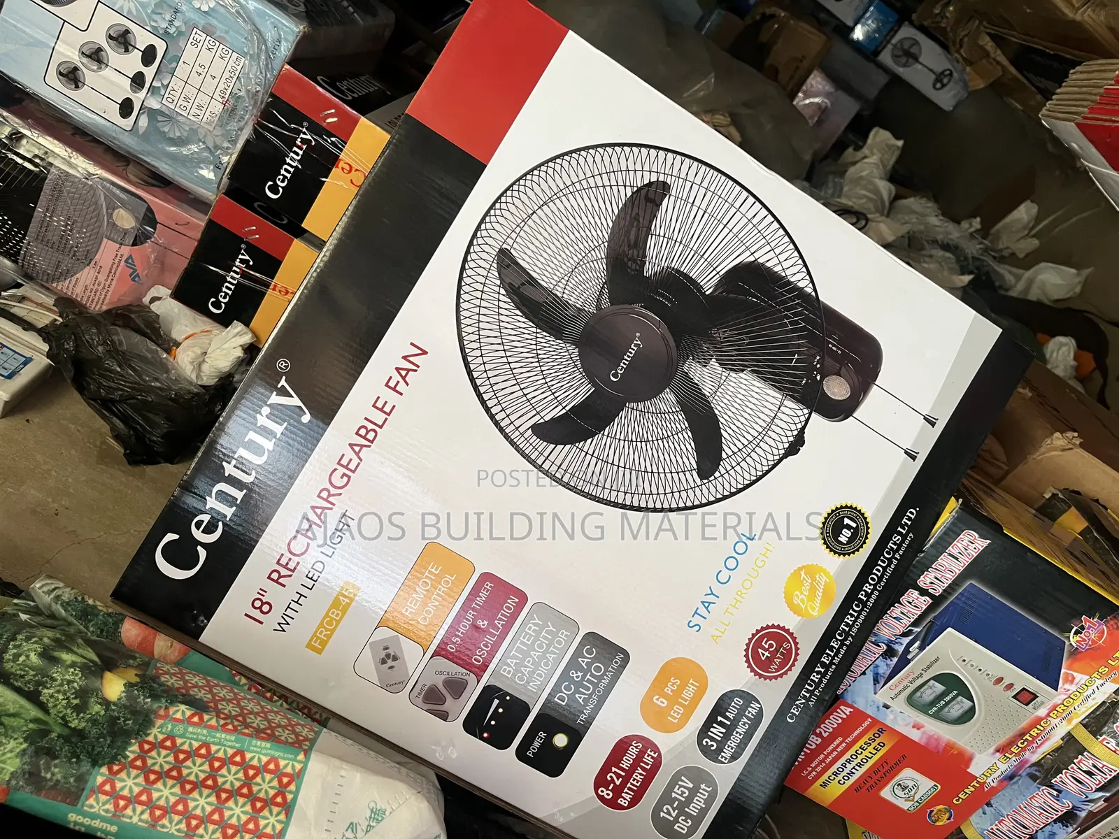 18 Inches Rechargeable Wall Fan