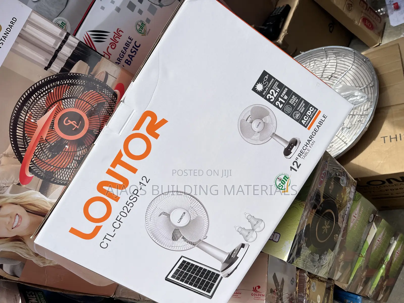 12 Inches Rechargeable Table Fan
