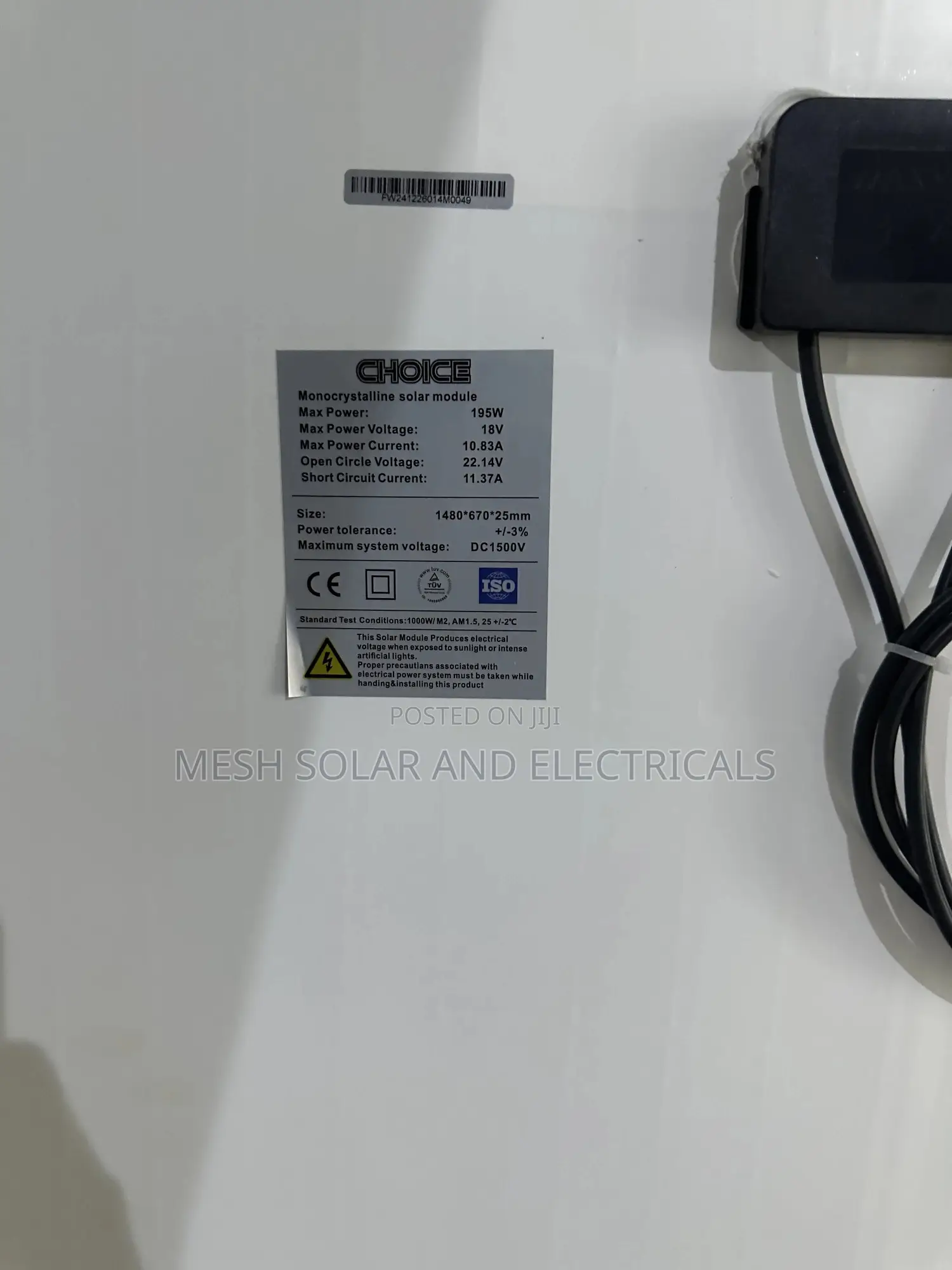 150w Mono Crystalline Panel