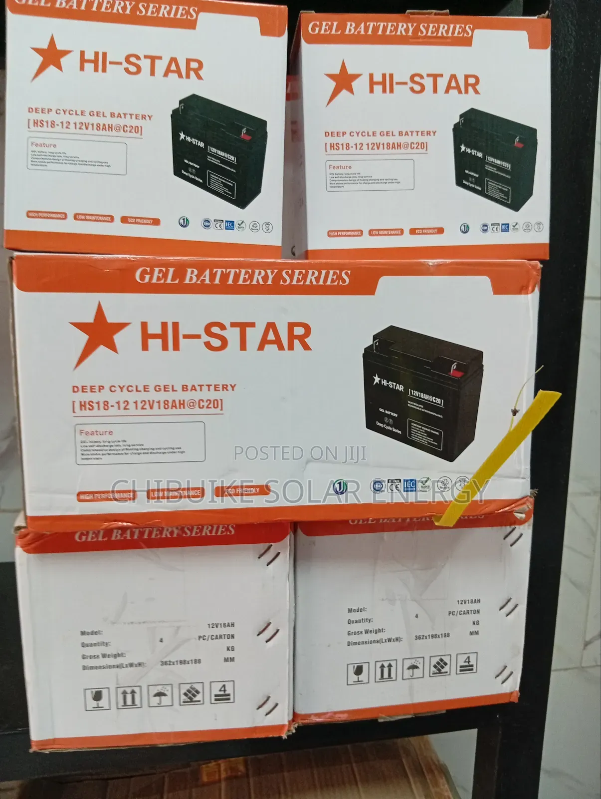 Hi-Star Solar Batteries 18ah(12v18ah)