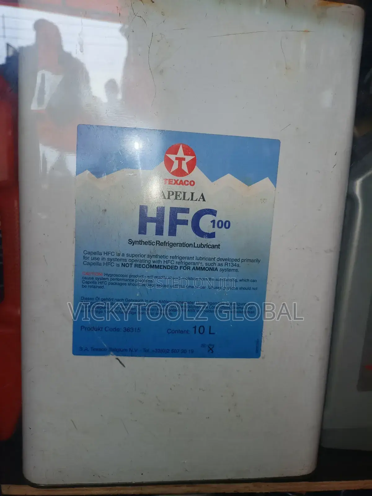 Texaco Capella HFC 100 Synthetic Refrigeration Lubricant 10l