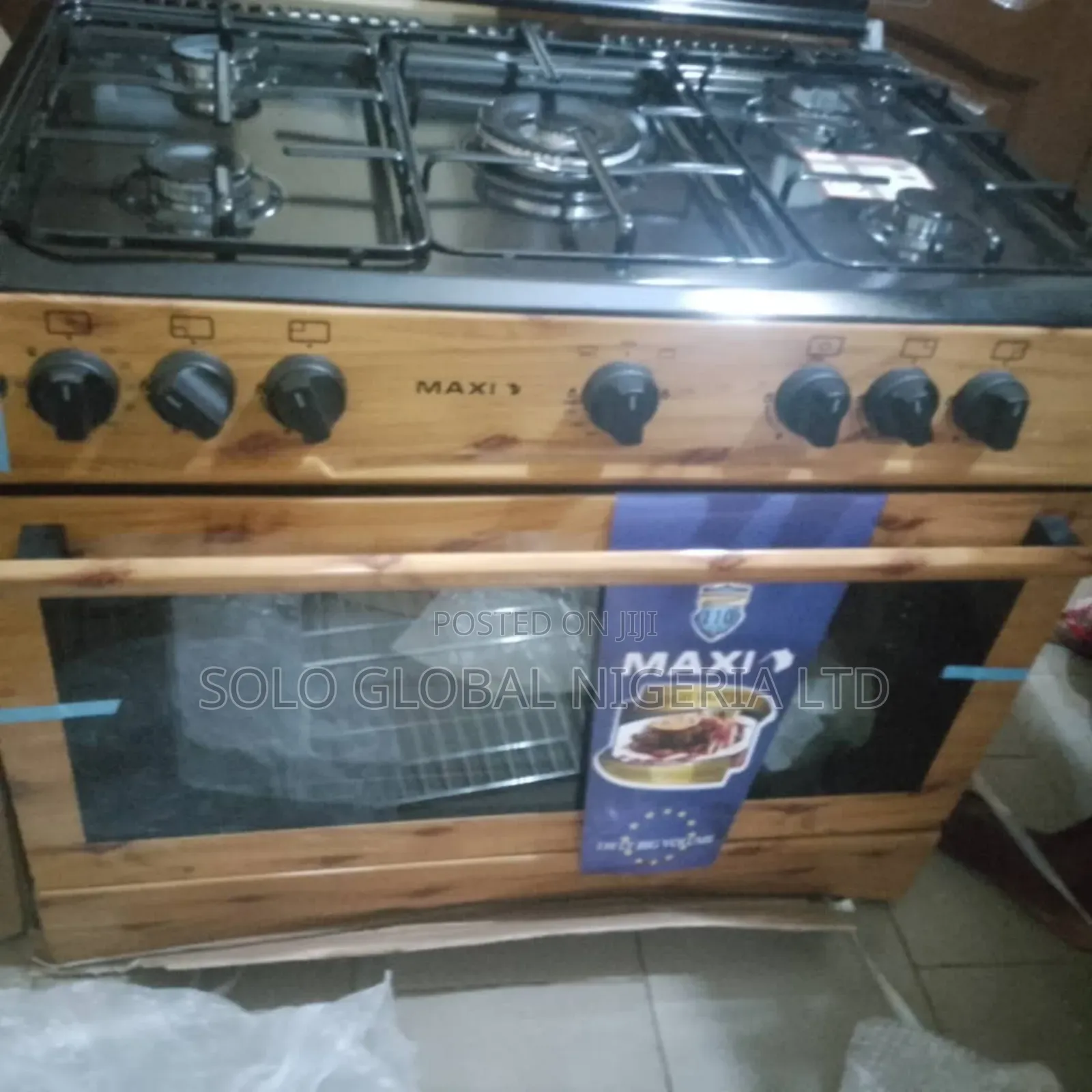 Maxi Standing Gas Cooker 60cm X 90cm 4 Burners Gas $ 2 Electric Heater
