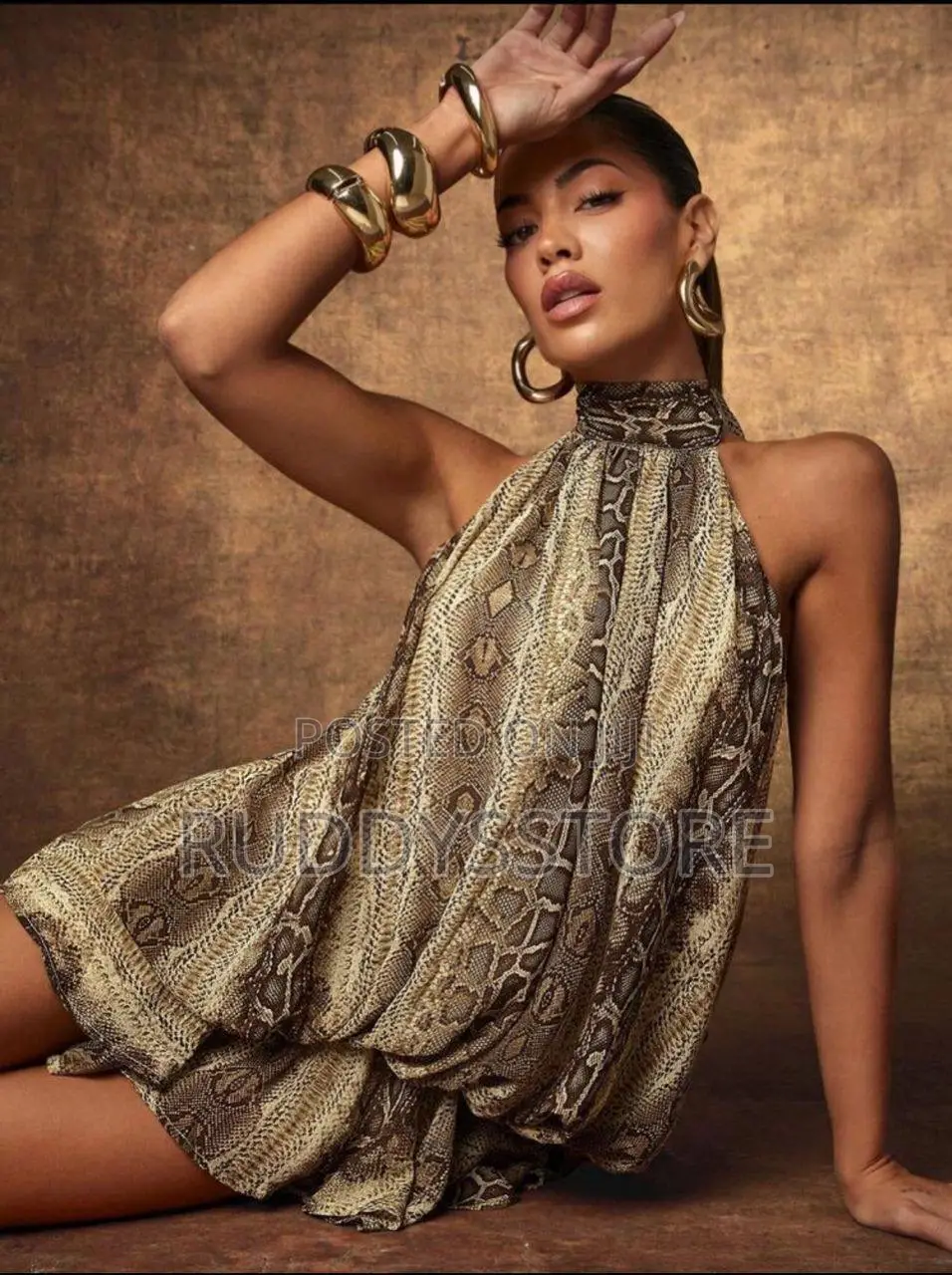 Hauture Stunning Halter Backless Dress