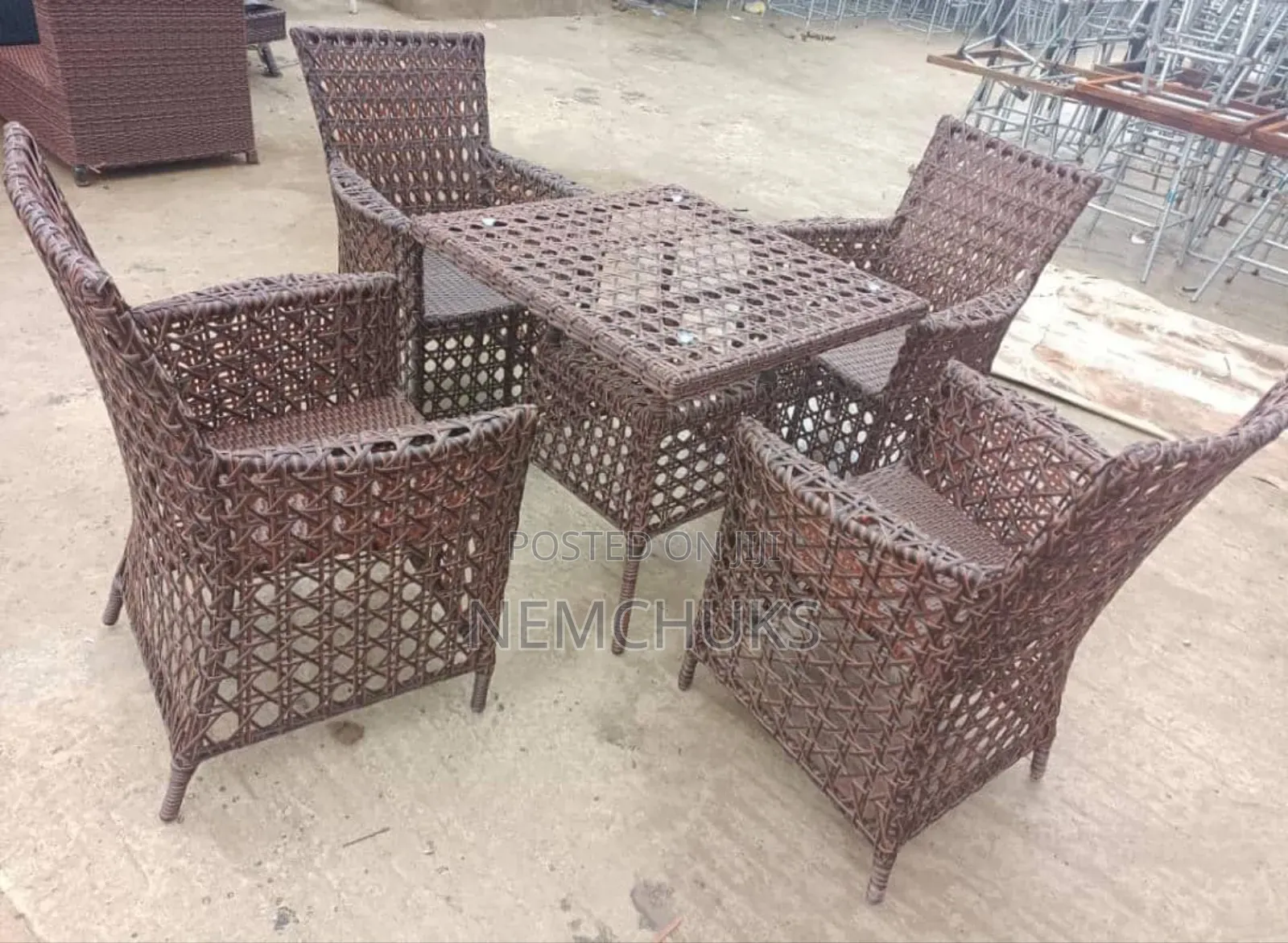 4-Seater Synthetic Rattan Outdoor Patio Furniture Set