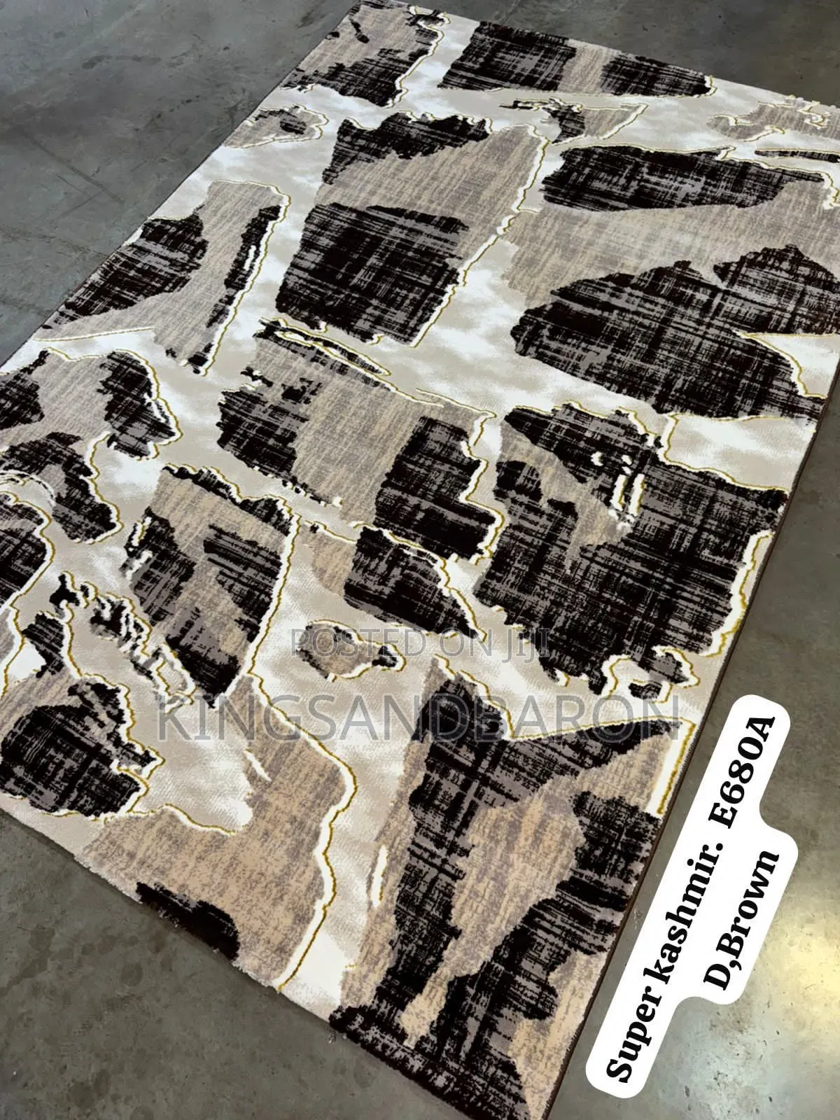 5×7fts Beige/D Brown Turkey Center Rug