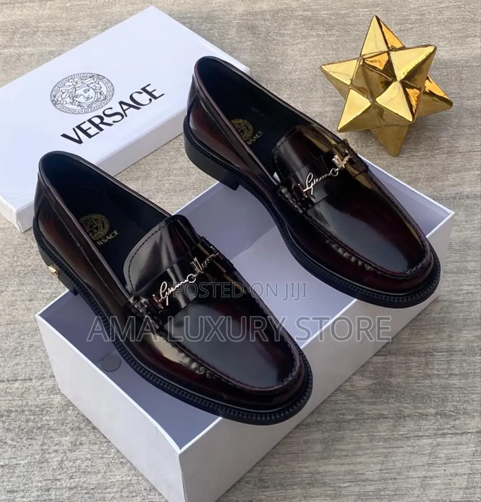 Versace Patent Leather Luxury Designer Men's Shoes