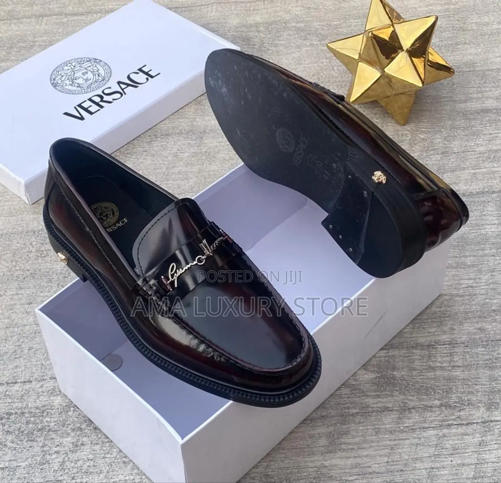 Versace Patent Leather Luxury Designer Men's Shoes