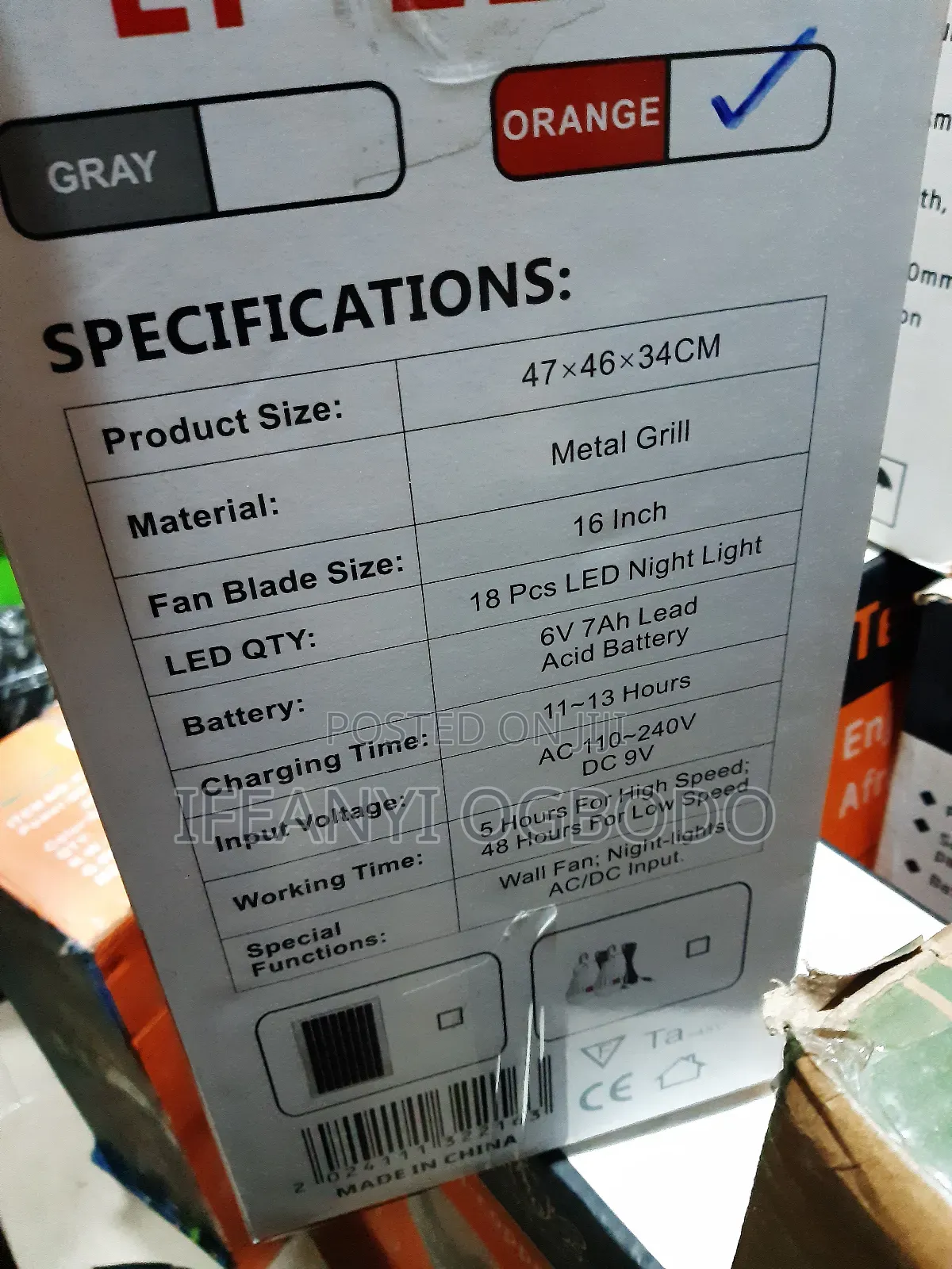 16inch Wall Fan Ac and Dc