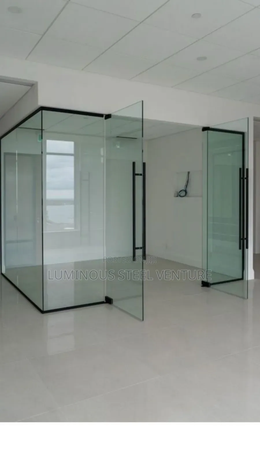10m Tampered Glass Built With Black Interior 304 Sus Black Accesserios