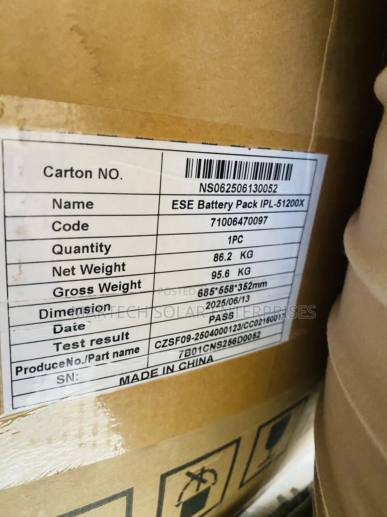 5kwh Itel Ess Lv Lithium Battery 48v 200ah