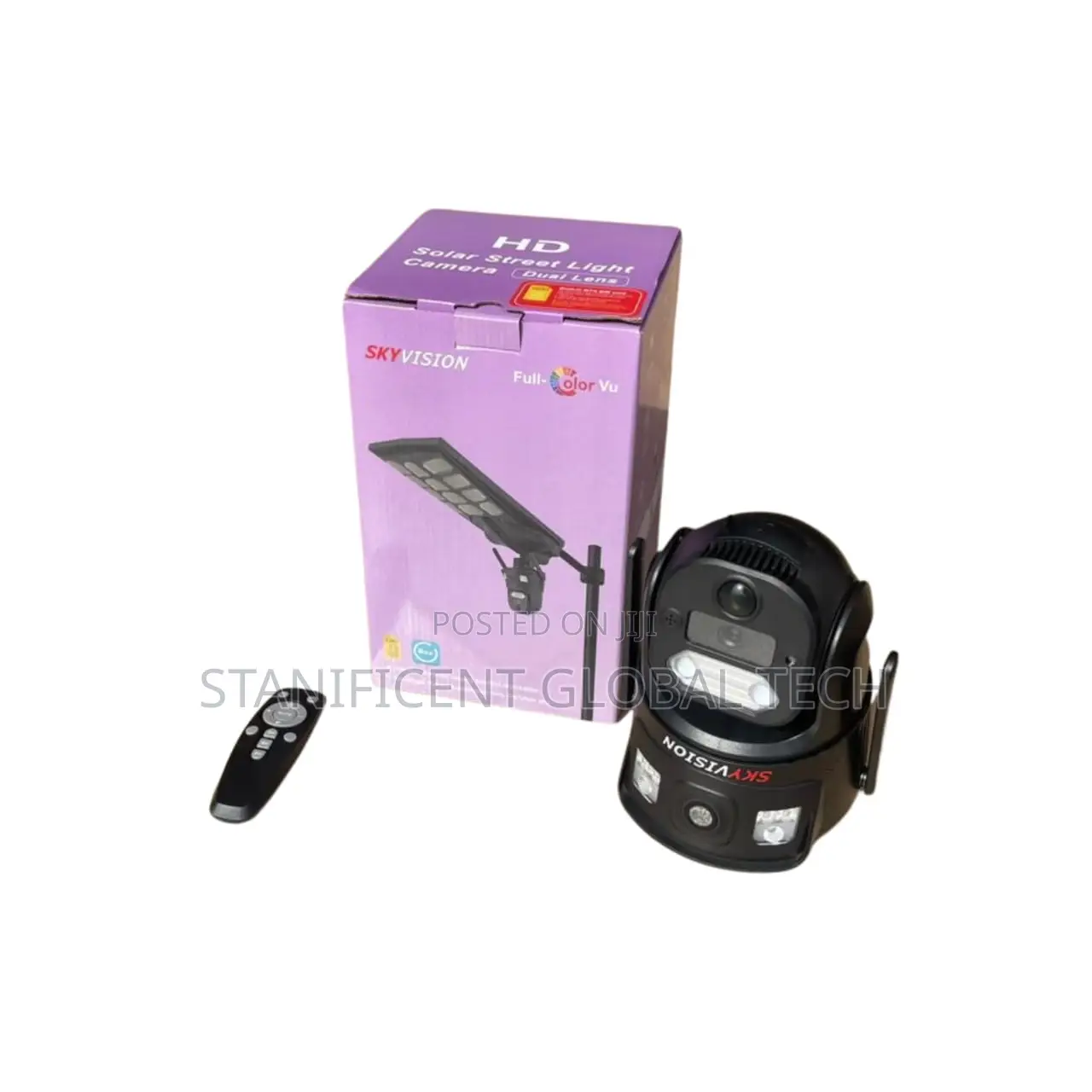 Skyvision 800watts Solar Street Light Dual Lens 8mp 4g Solar Camera