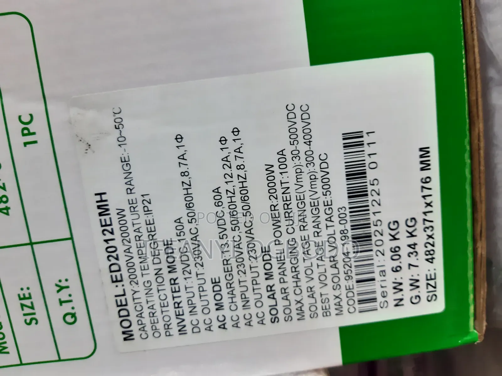 Famicare Solar Inverter 2kva 12v
