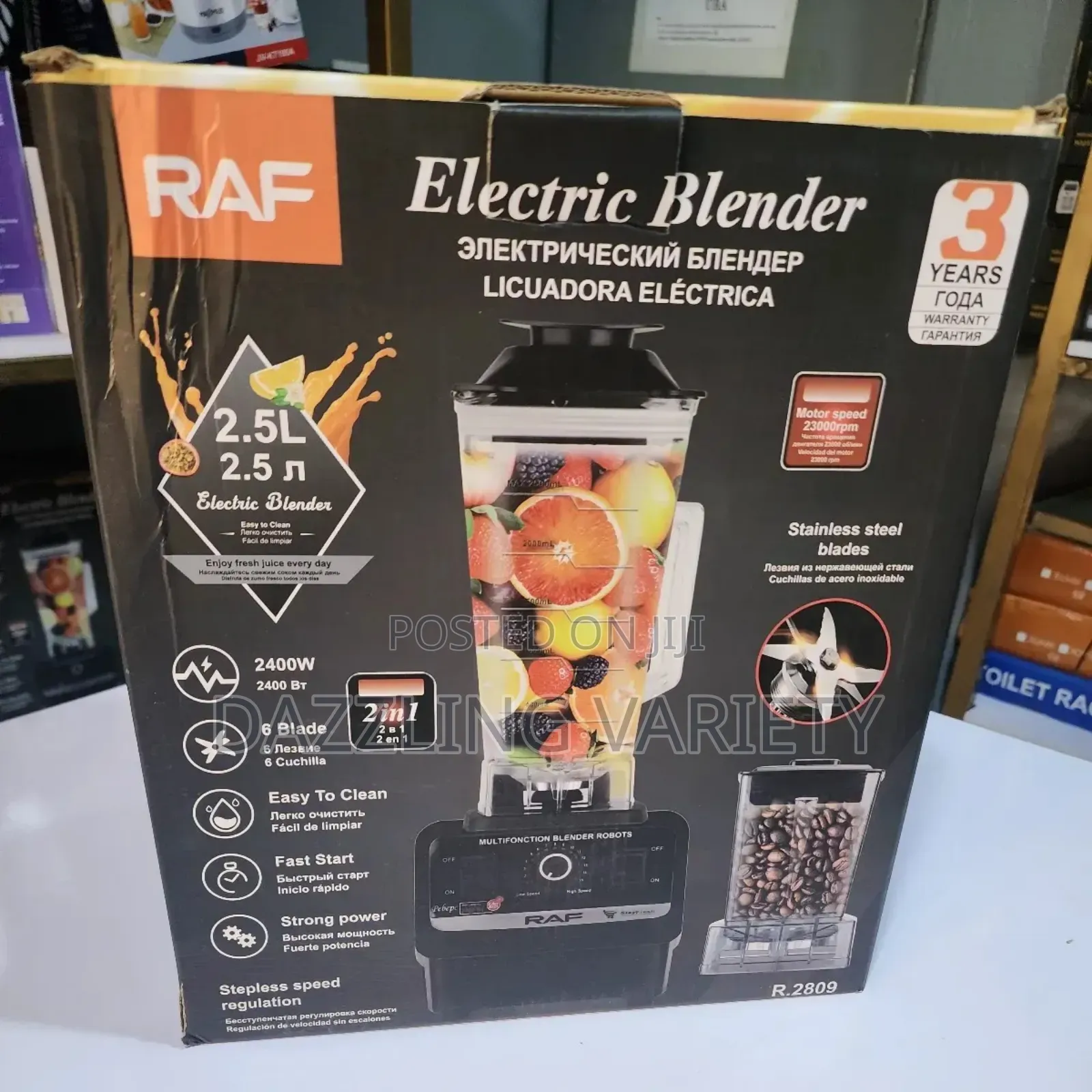 2 in 1 Raf 2.5litres Electric Blender