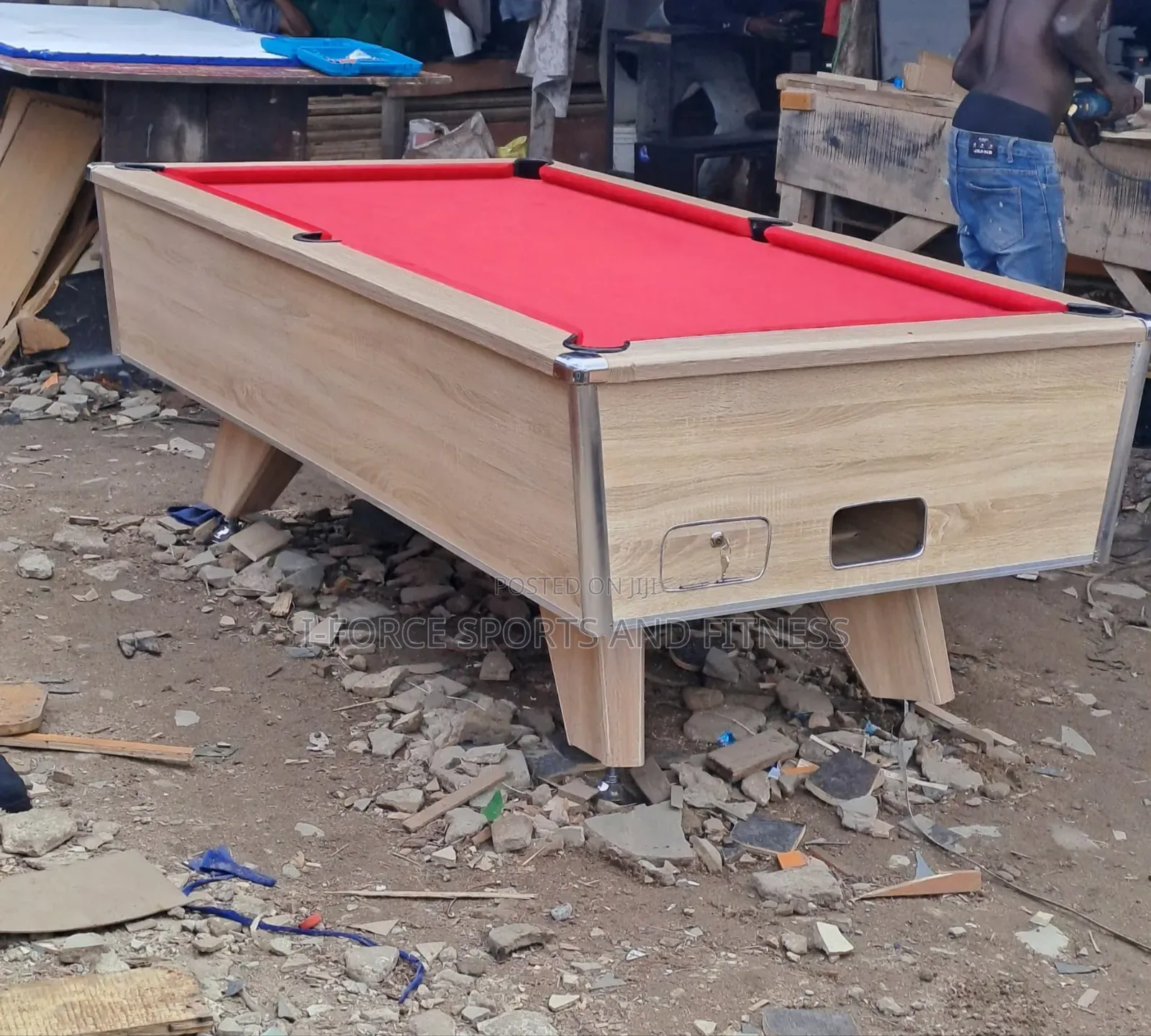 Chrome Marble and Coin Operated Snooker Board