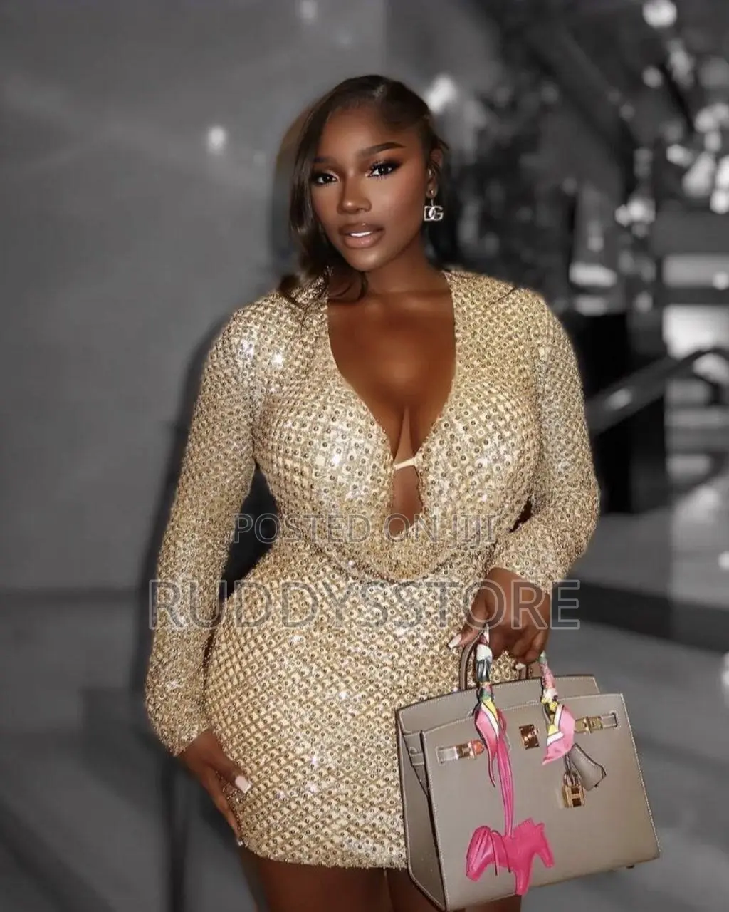 Luxury Hopoly Fully Beaded Dress