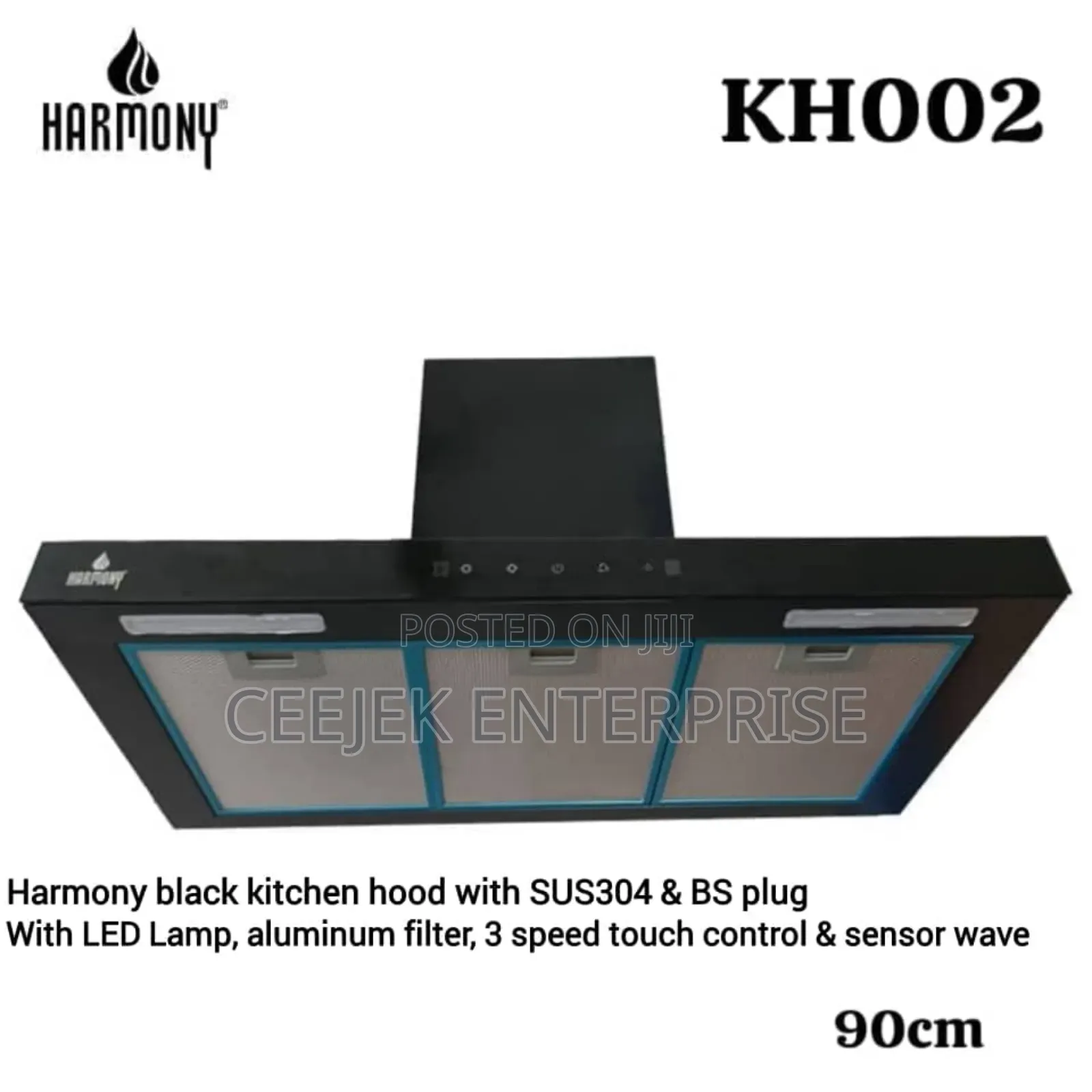Square 90cm Kitchen Extractor