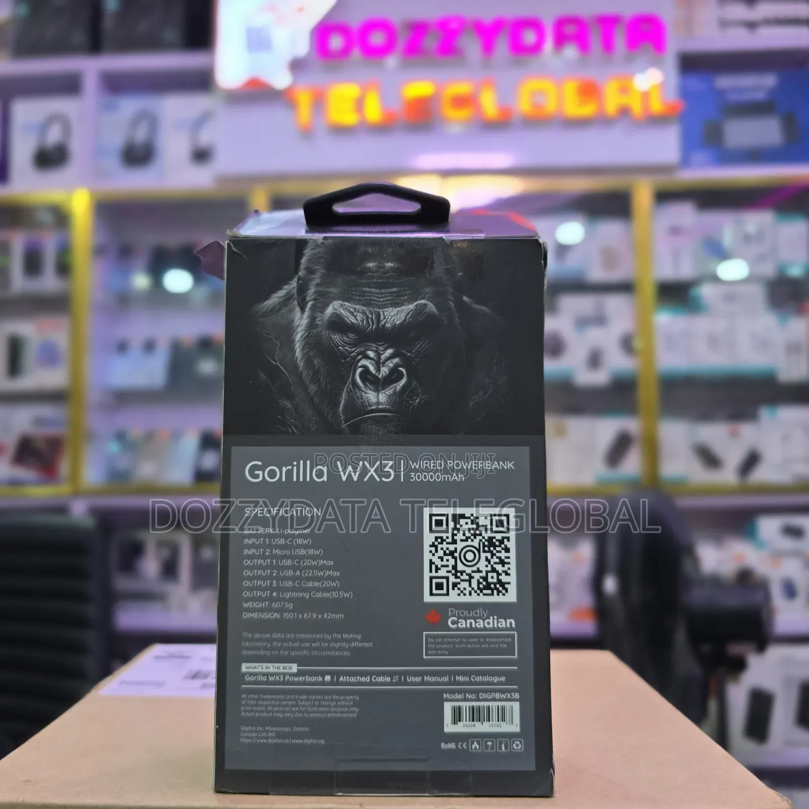 Digifon 30000mah Gorilla Wx3 Wired Powerbank