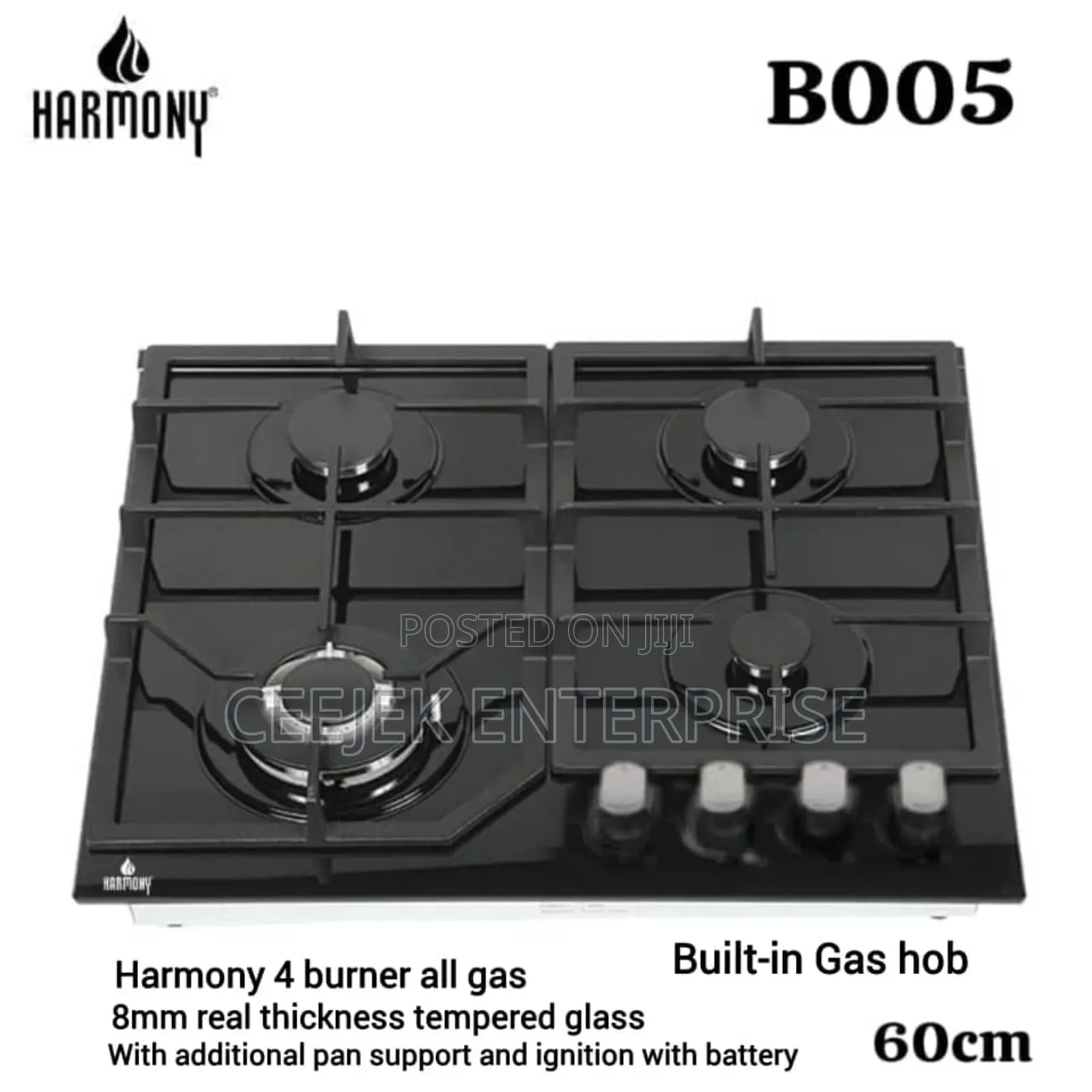 Black 4 Burner Gas
