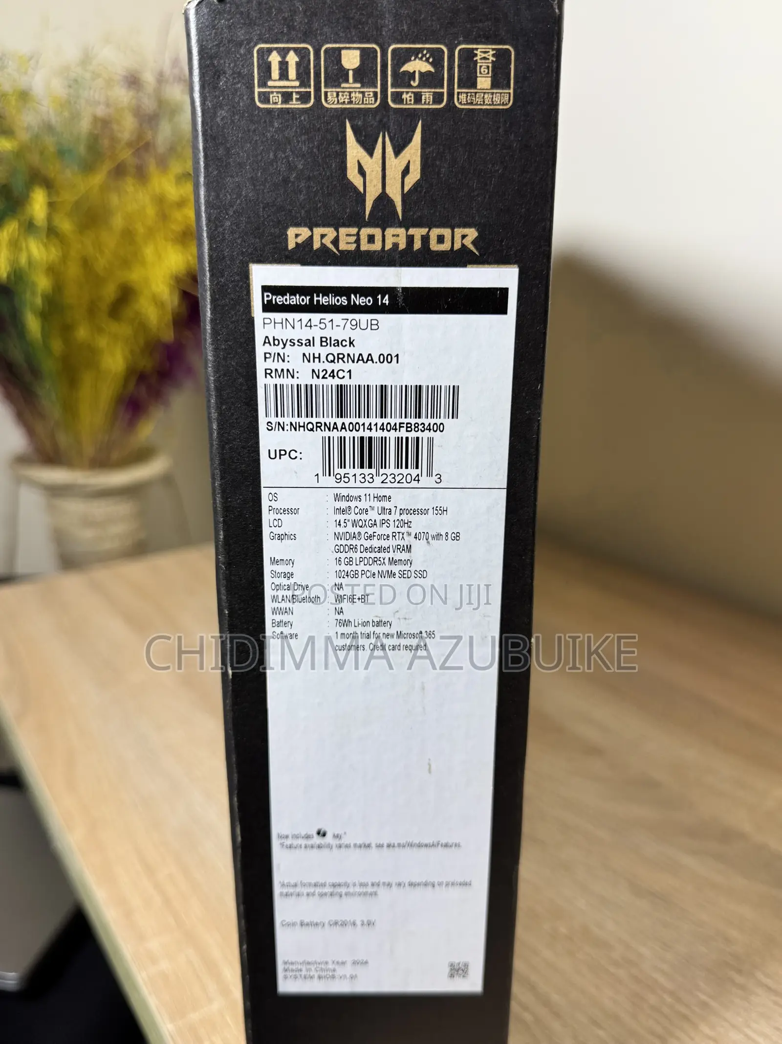 Laptop Acer Predator Helios Neo 14 16GB Intel Core Ultra 7 SSD 1T