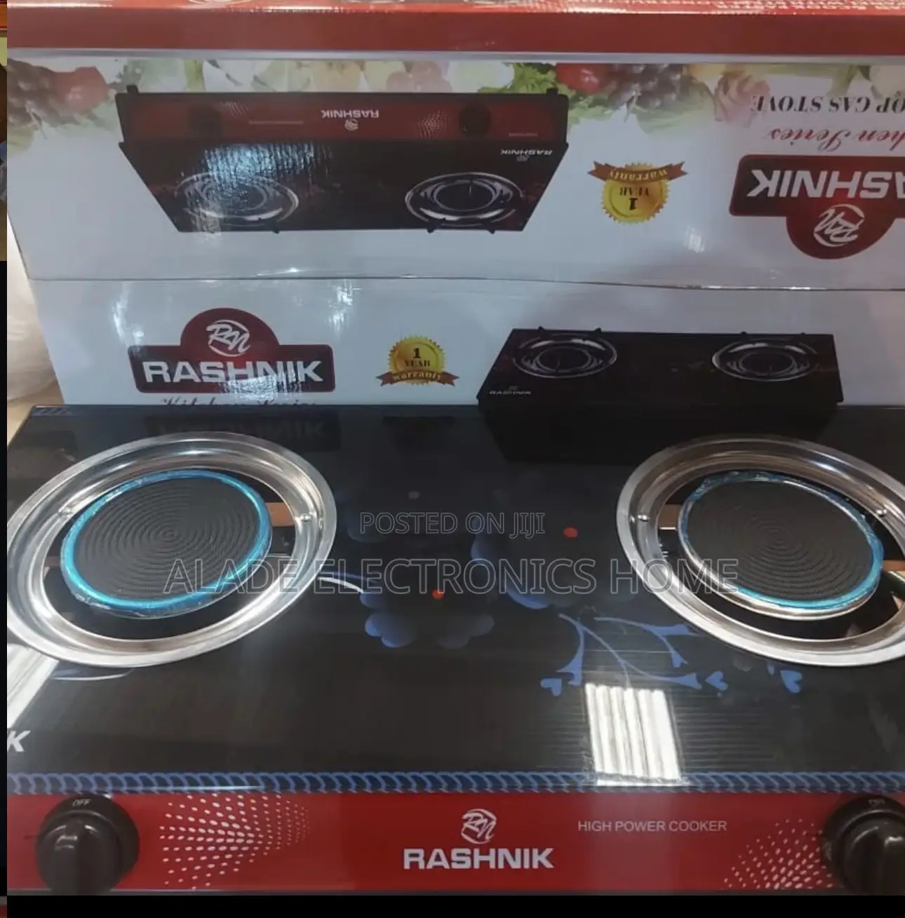 Rashnik Table Glass Top Gas Burner( No Rusting) 3yrs Waranty
