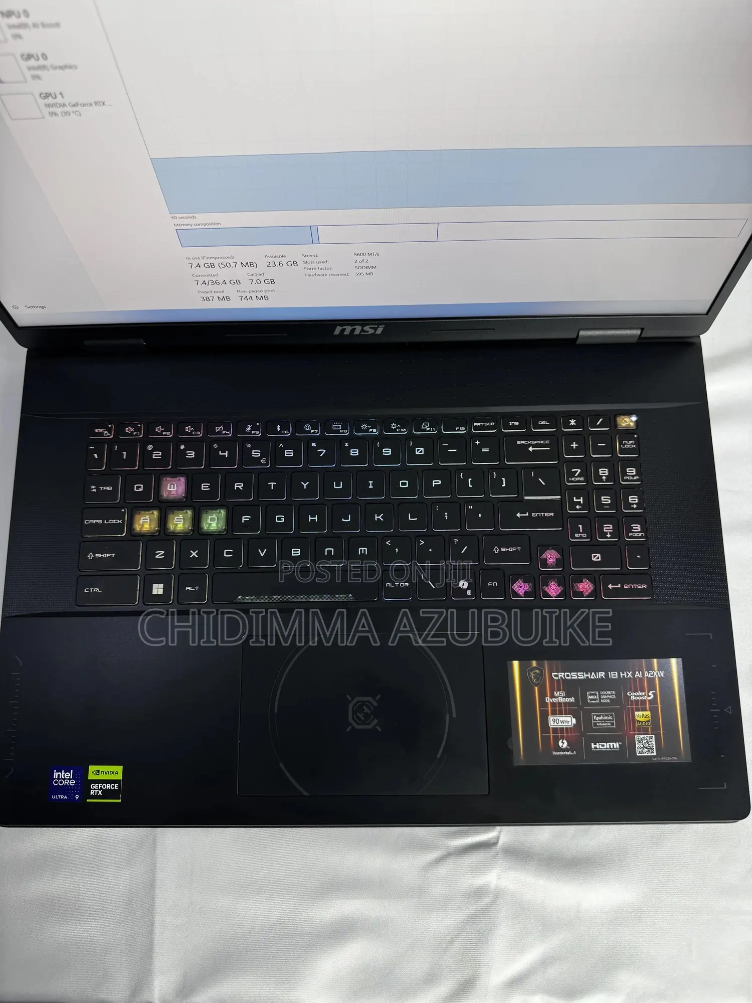 Laptop MSI Crosshair 15 32GB Intel Core Ultra 9 SSD 1T