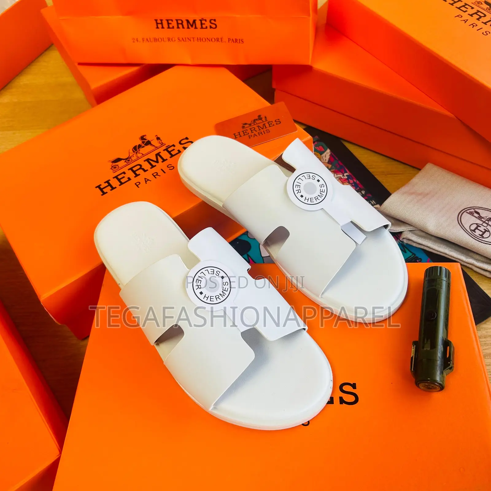 Hermés-Paris Quality Leather Slide