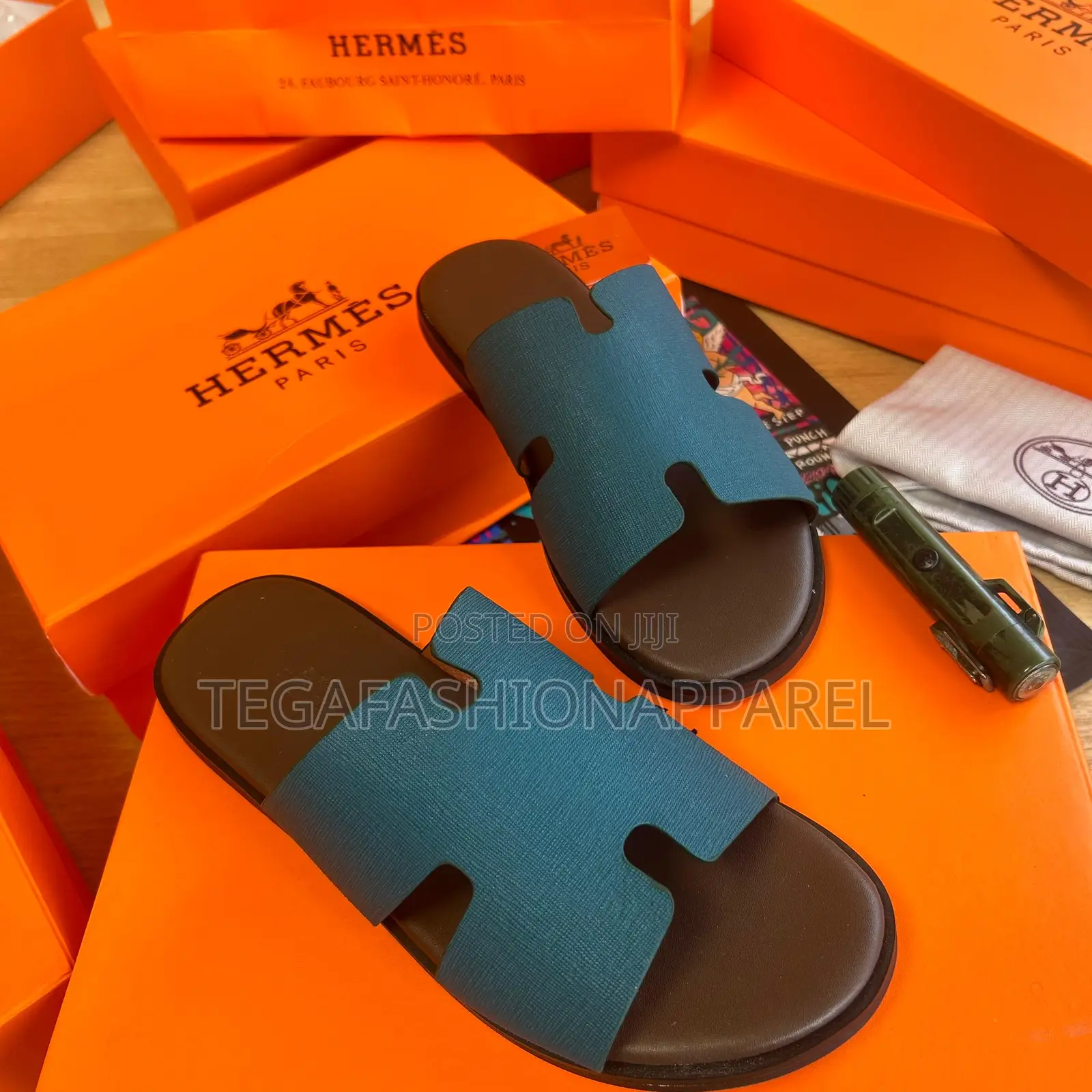 Hermés-Paris Quality Leather Slide
