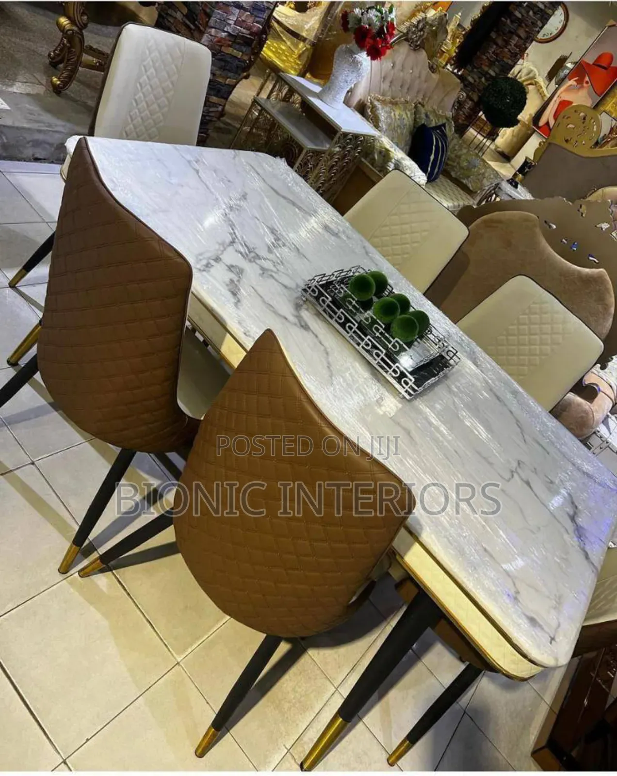 Imported 6 Seaters Marble Dining Table