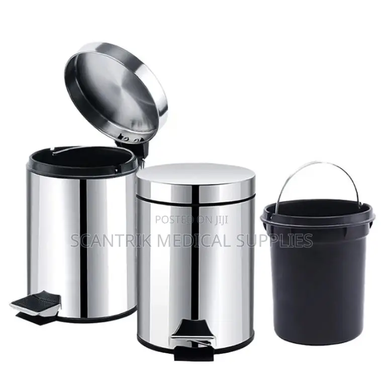 Hands-Free Stainless Steel Trash Bin Pedal With Modern Design