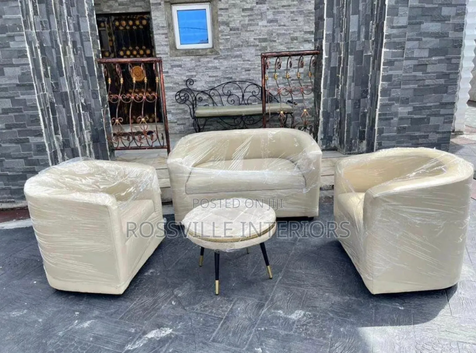 “Complete Sofa Set: 2-Seater + 2 Singles – Perfect for Living Room”