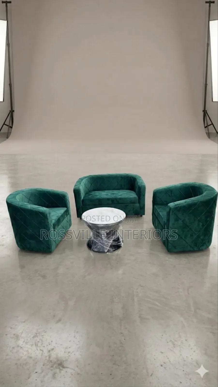 “Complete Sofa Set: 2-Seater + 2 Singles – Perfect for Living Room”